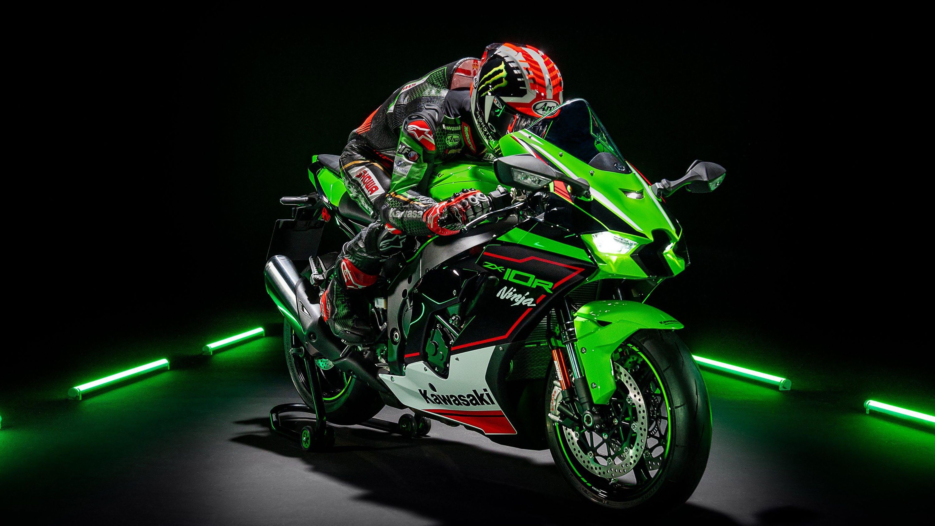 3840x2160 Kawasaki Ninja ZX 10R Wallpaper 4K, AMOLED, Sports Bikes