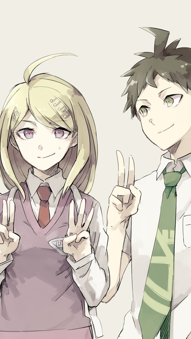 800x1422 Kaede and Hajime, danganronpa, hajime hinata, kaede akamatsu, HD phone wallpaper
