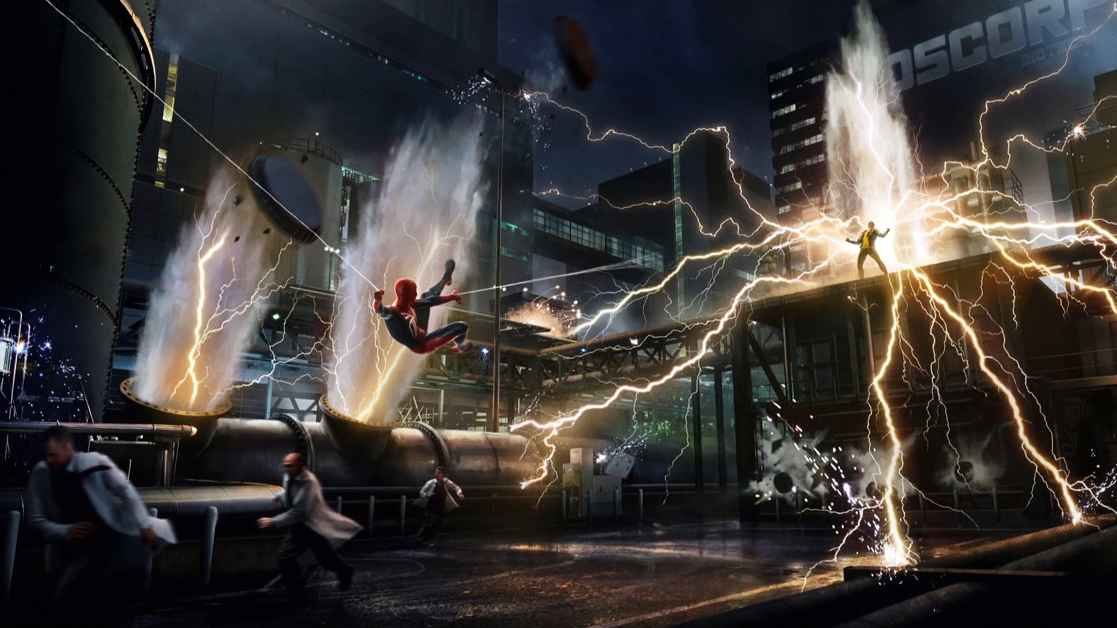 3840x2160 Spider Man Vs Electro Wallpaper