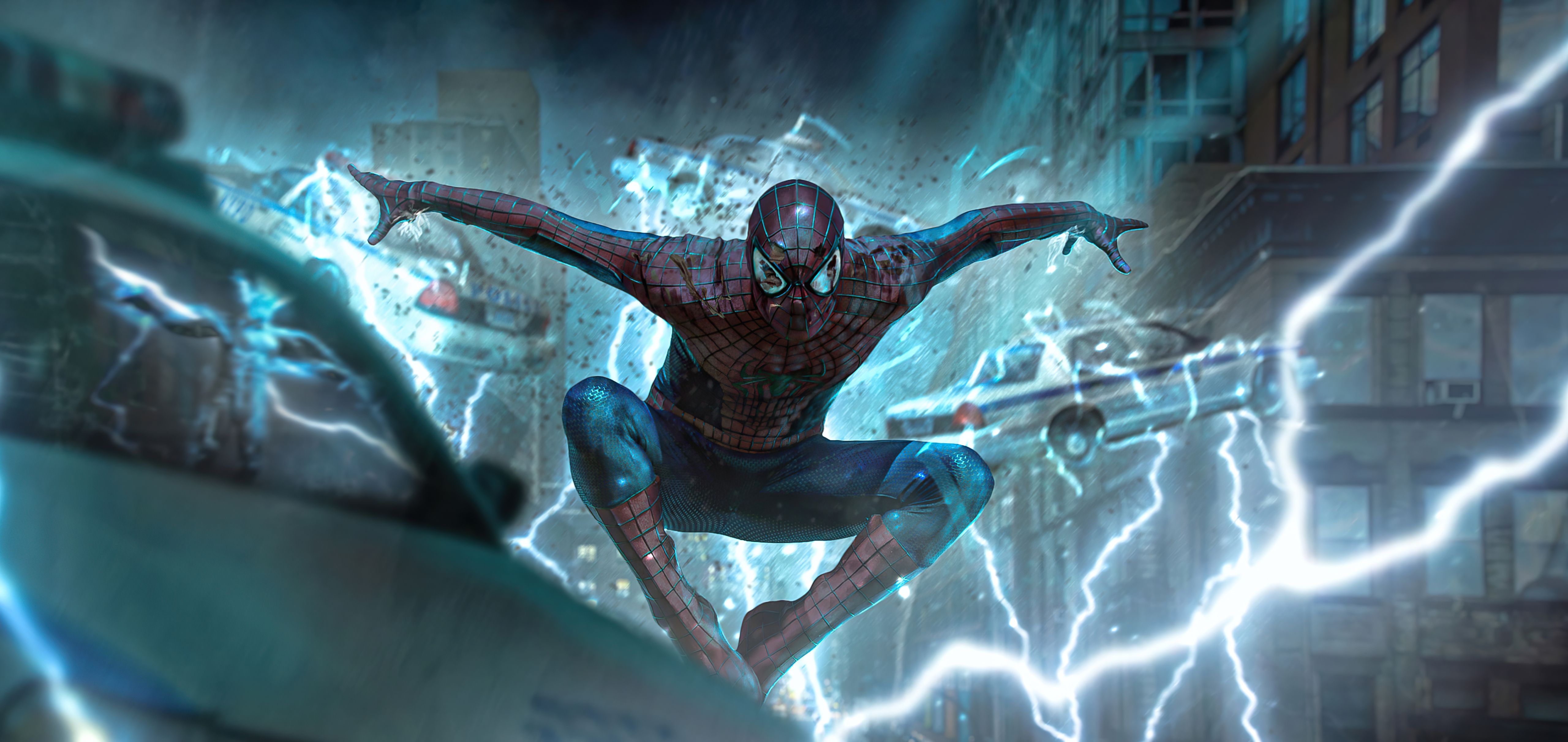 5120x2424 Spiderman Vs Electro Wallpaper, HD Superheroes Wallpaper, 4k Wallpaper, Image, Background, Photos and Picture