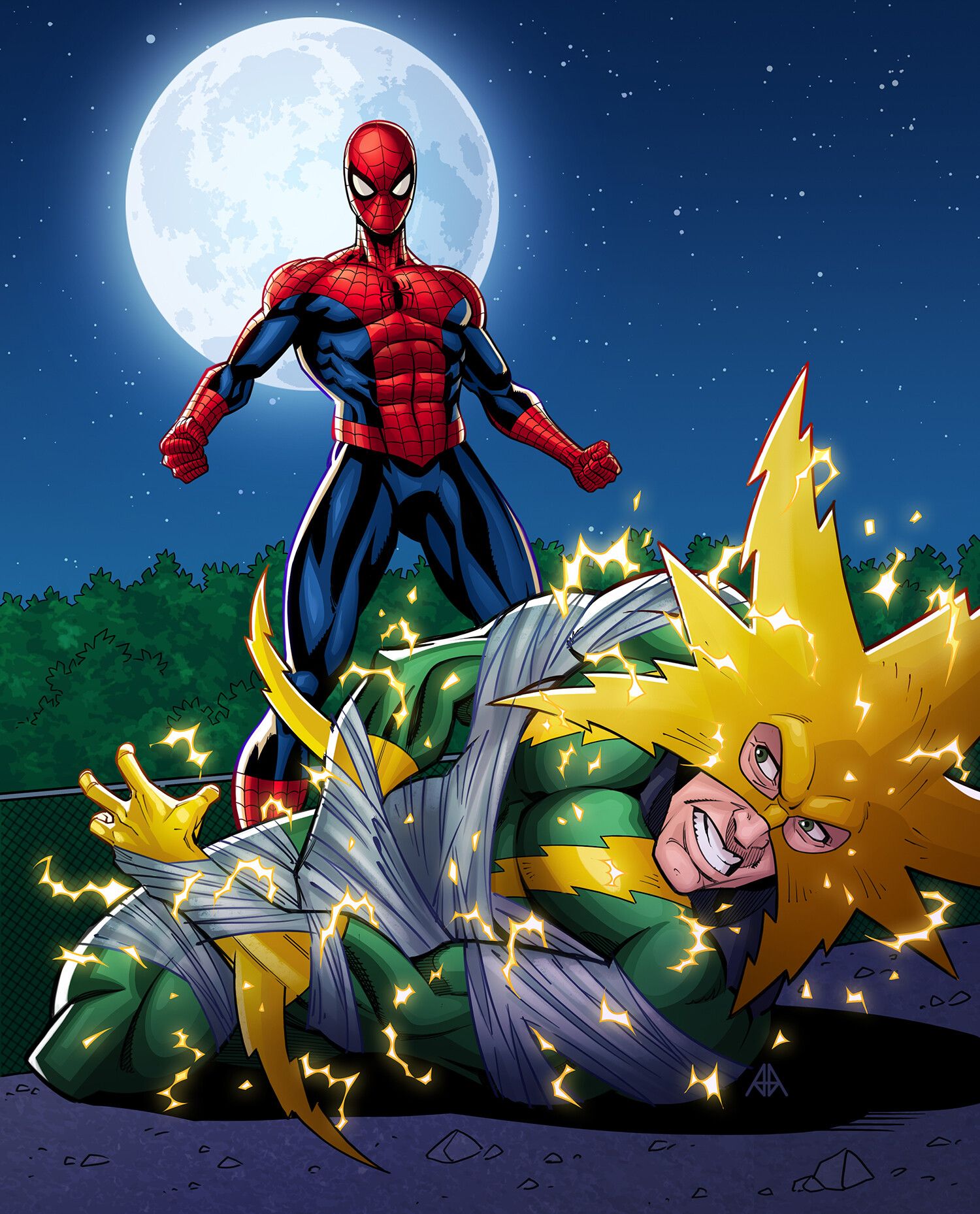 1500x1858 Aleksandar Andjelkovic Adventures Of Spider Man Electrified
