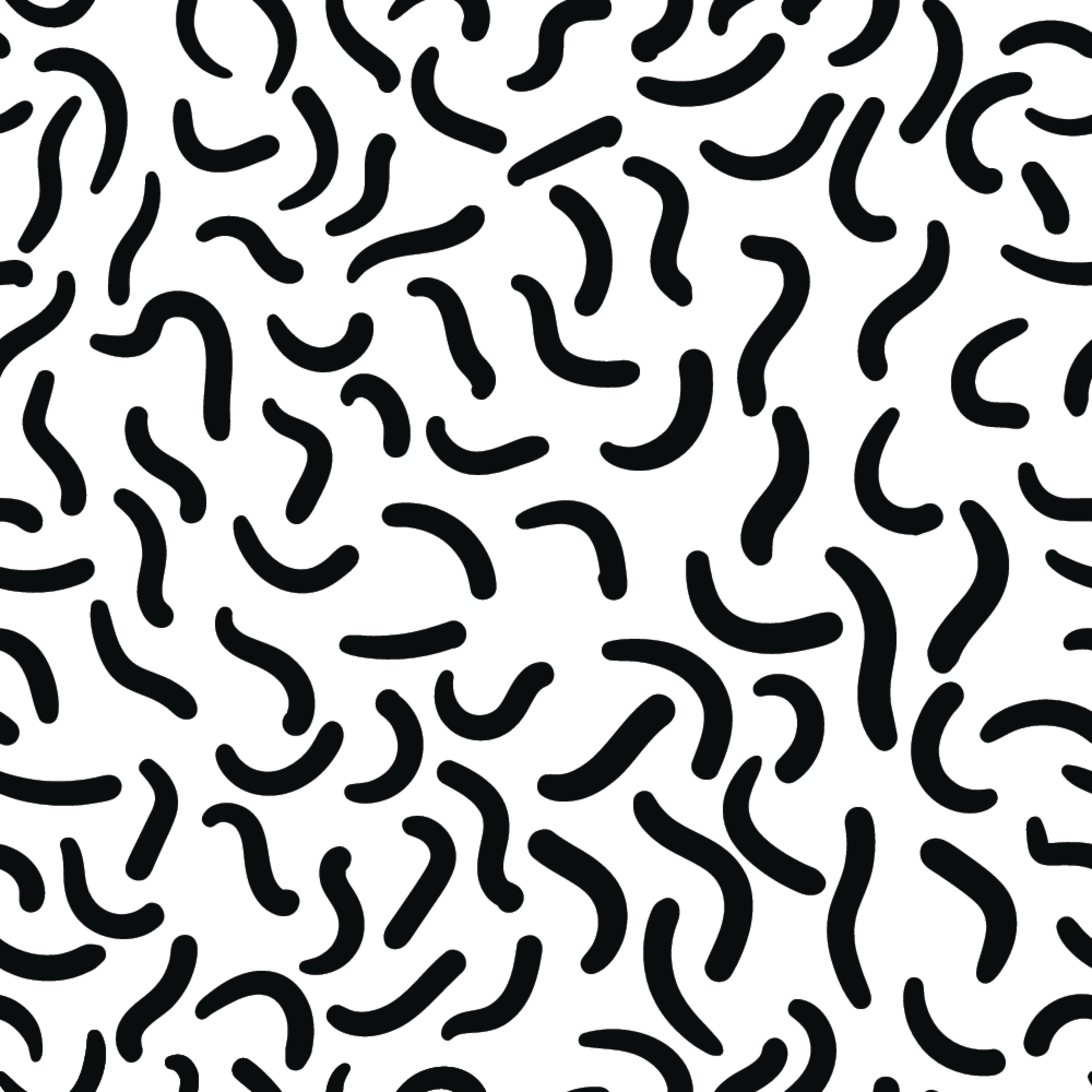 3200x3200 Memphis Style Scribble Pattern Wallpaper
