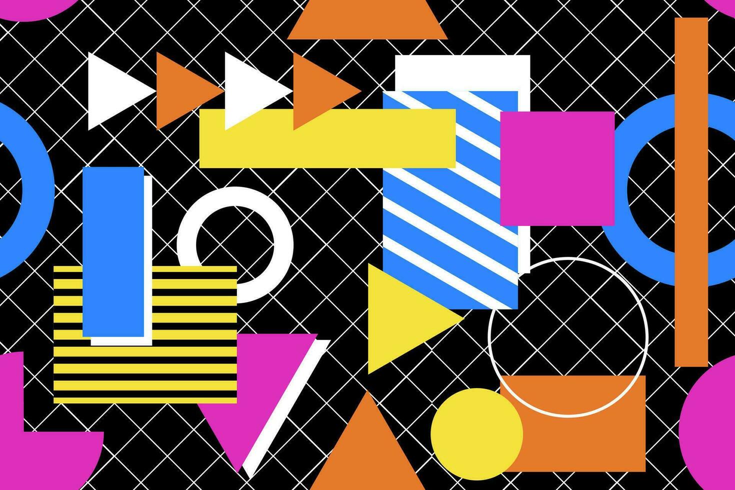 1470x980 Colourful memphis style nostalgic background or retro 80s 90s seamless pattern wallpaper vector