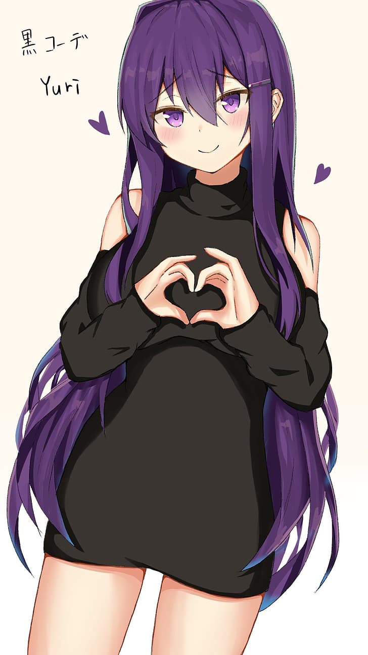 728x1294 HD wallpaper: anime, anime girls, Doki Doki Literature Club, Yuri (Doki Doki Literature Club)