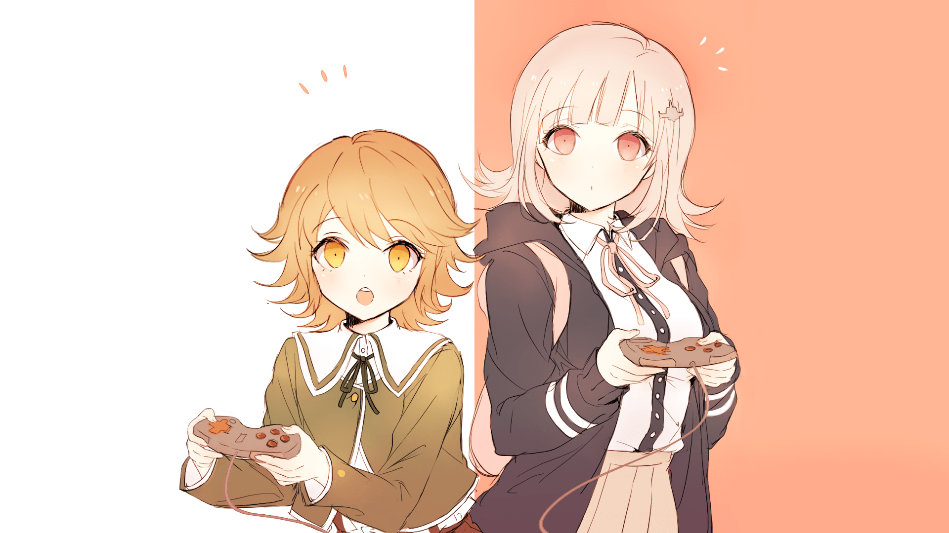 1920x1080 Chiaki Nanami and Chihiro Fujisaki Gaming Wallpaperx1440