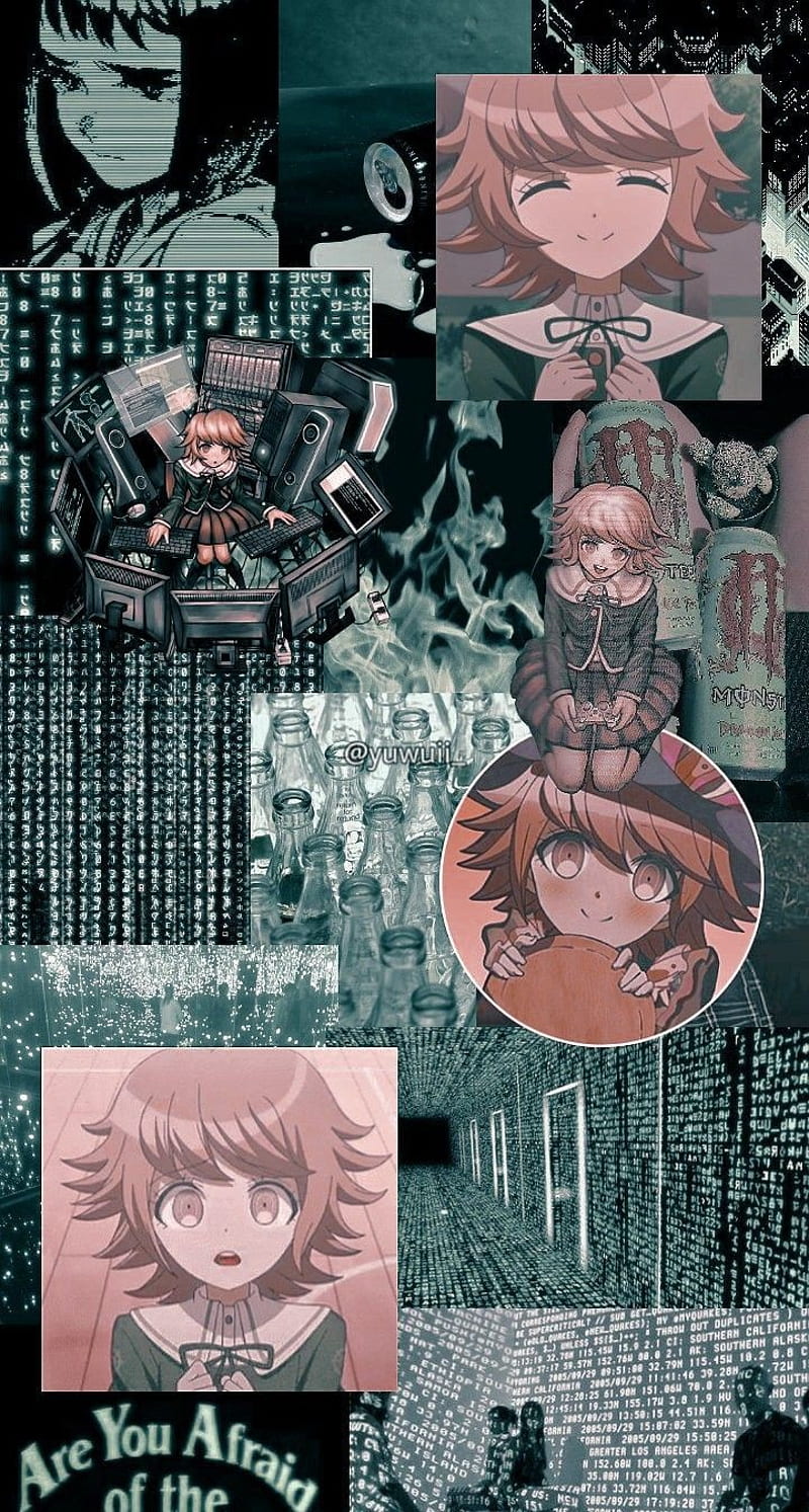800x1493 Chihiro Fujisake, alter ego, chihiro, danganronpa, green aesthetic, v HD phone wallpaper