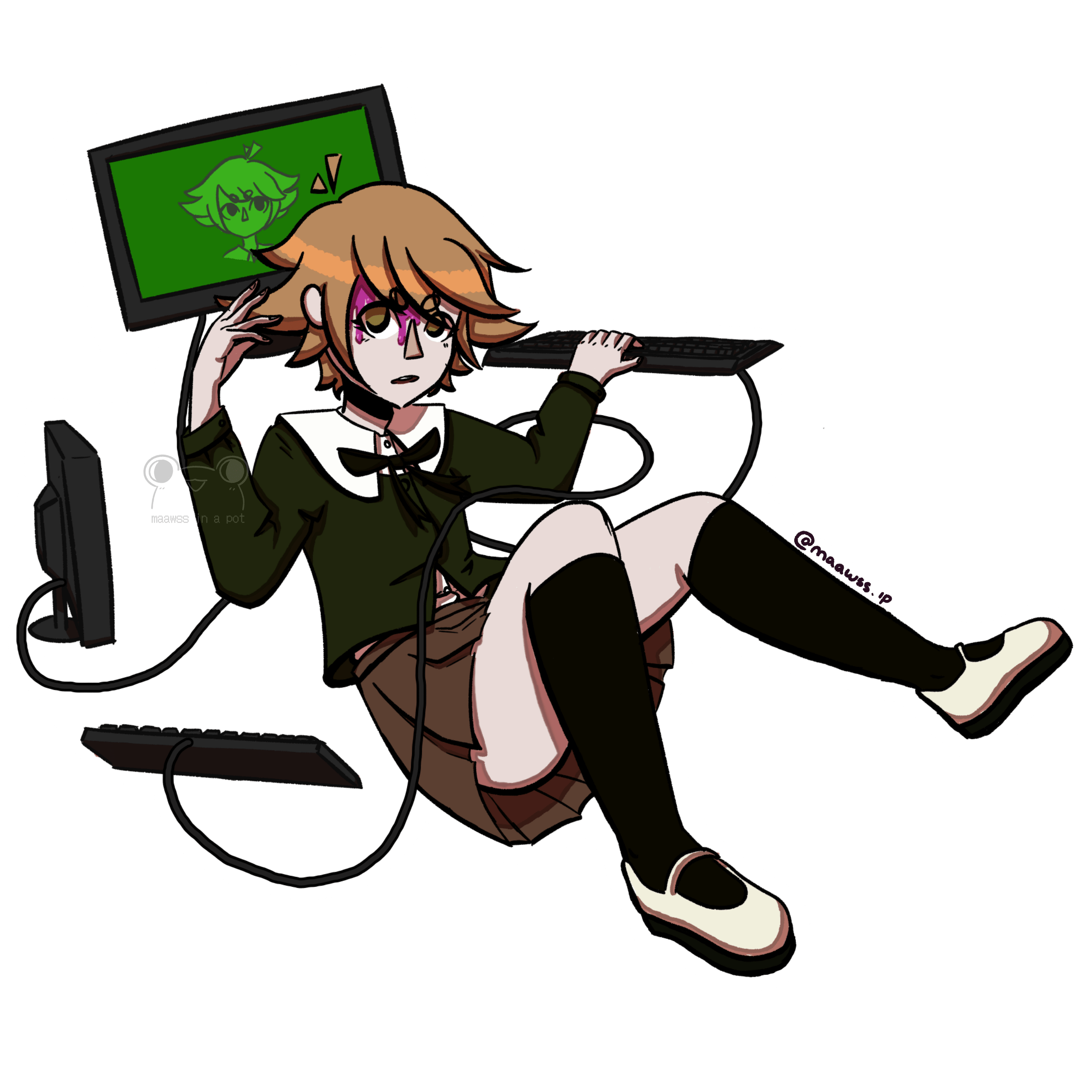 2560x2560 Danganronpa Chihiro Fujisaki by hekkmrat on Newgrounds
