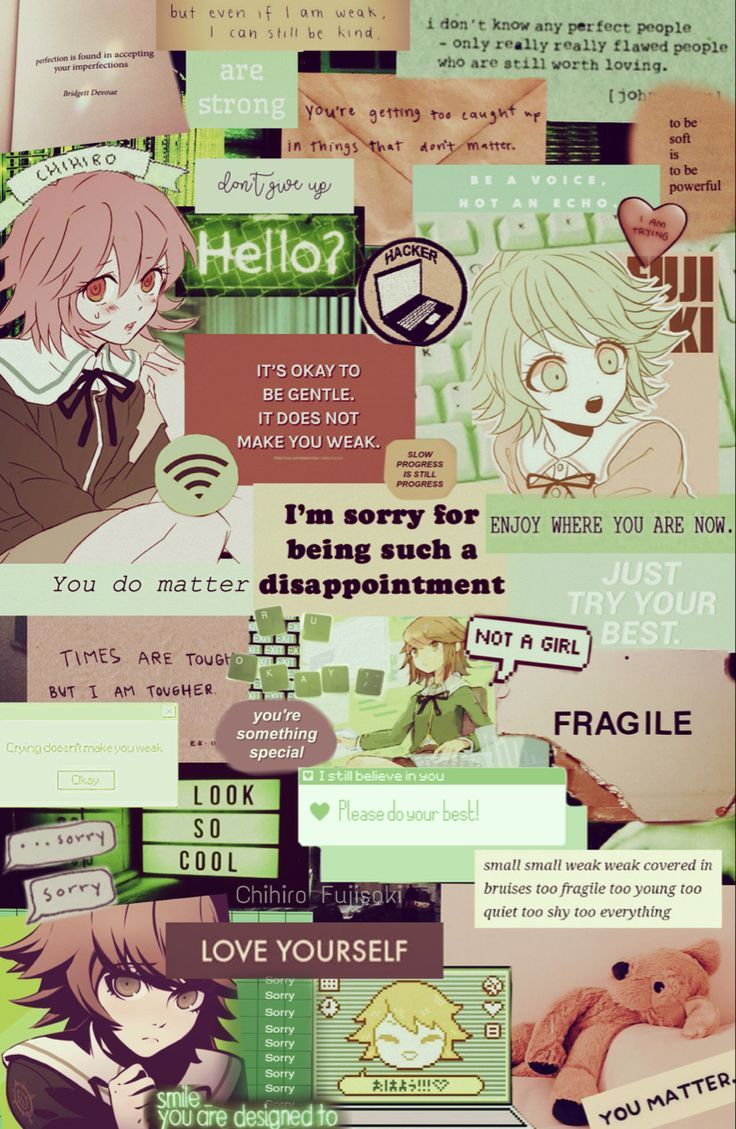736x1129 chihiro #fujisaki #chihirofujisaki #danganronpa #dangansthetics #wallpaper #aesthetics