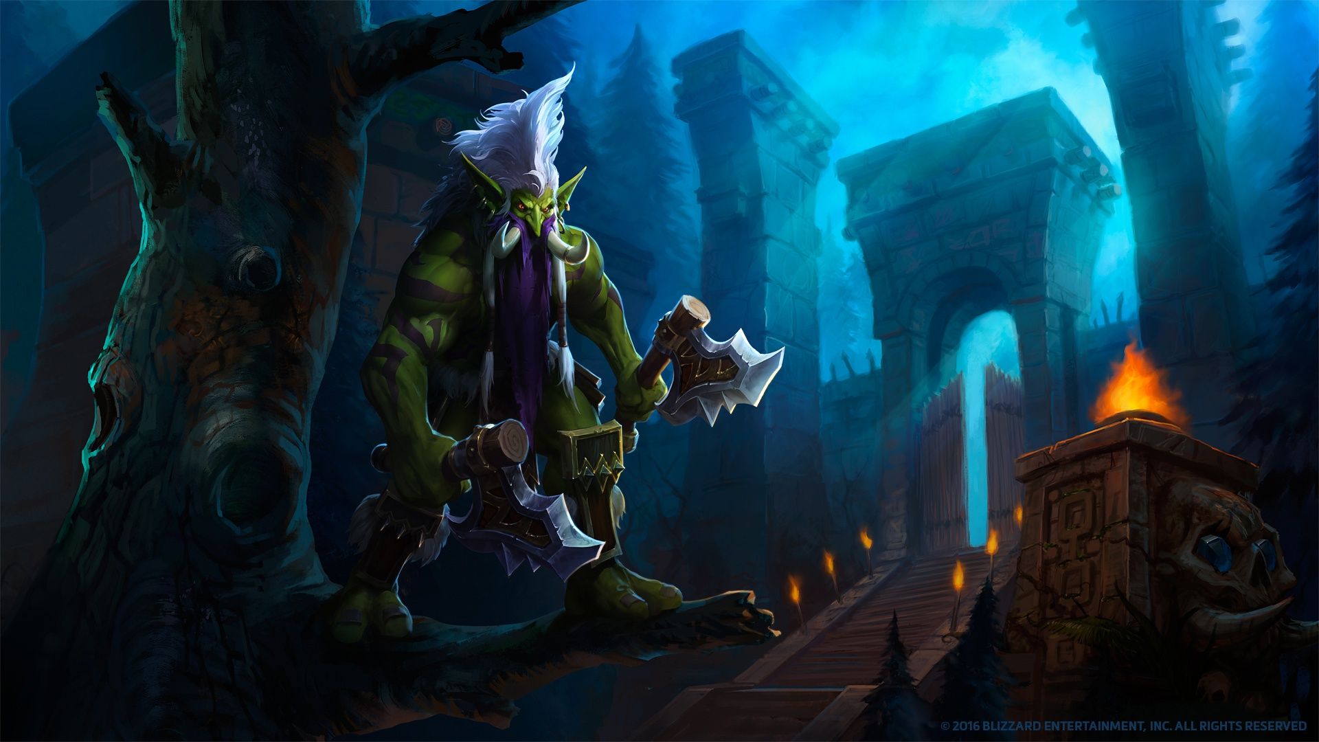 1920x1080 Wallpaper Blizzard, warcraft, wow, art, troll, Mr-Jack, World of WarCraft, Mr Jack for mobile and desktop, section игры, resolution 1920x1080