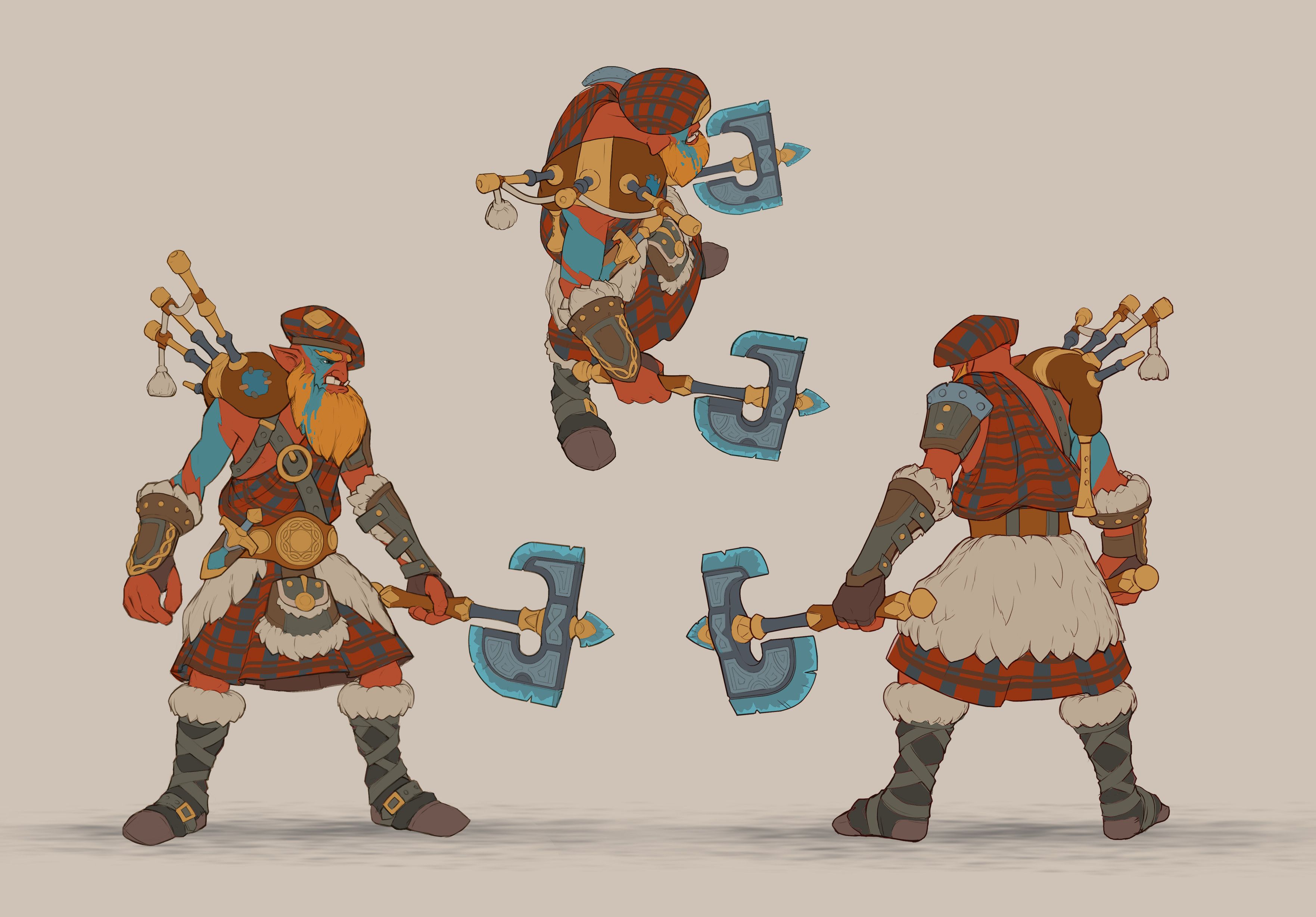 3525x2456 DOTA 2 Troll Warlord: Highlander's Heritage Art Skin