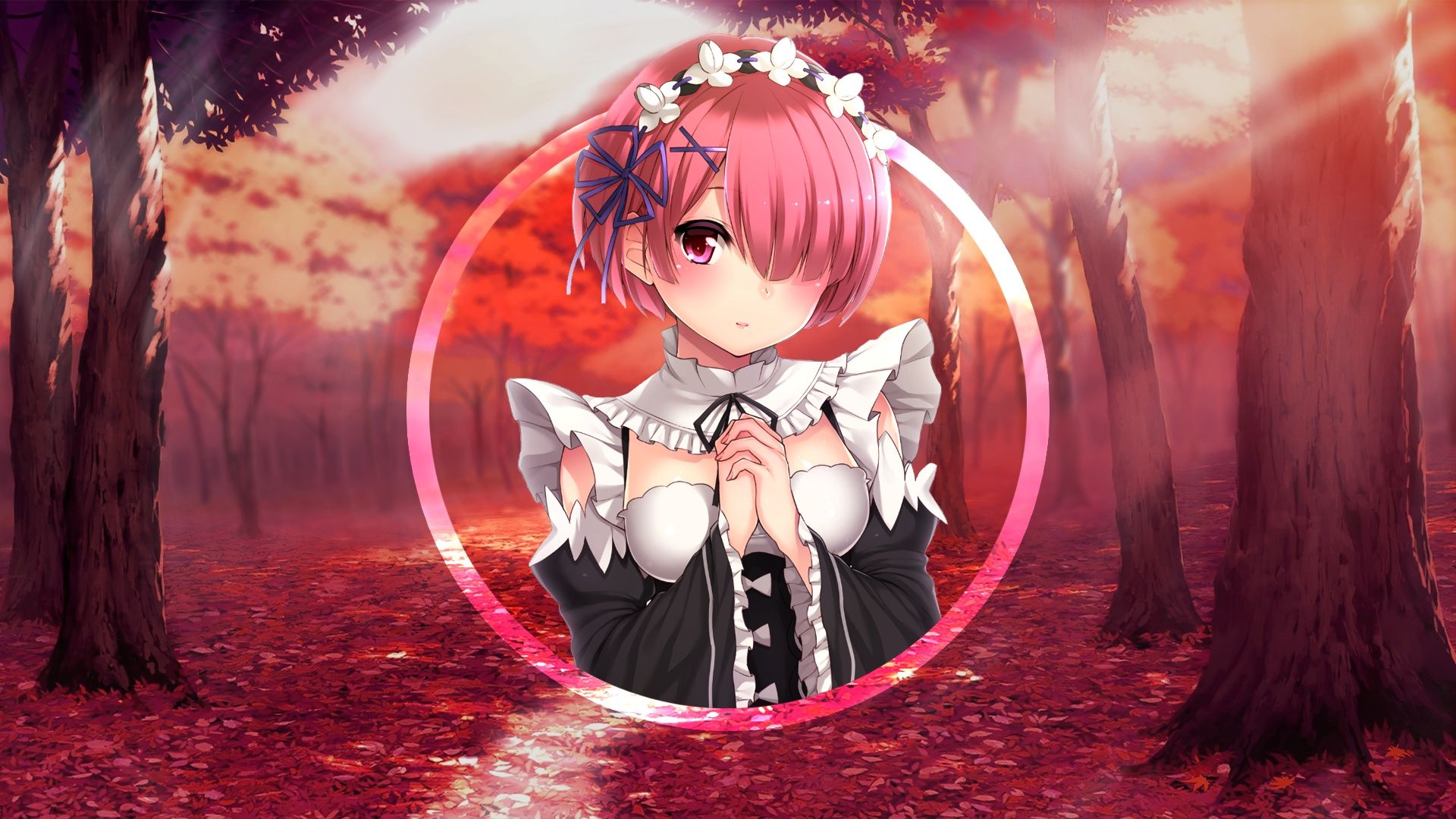 1920x1080 Wallpaper anime, Ram, Anime girl, RAM, Re:zero kara hajime chip isek or seikatsu, Ram (Re: Zero), Life in a different world from zero, Re:Zero Life in Another World for mobile