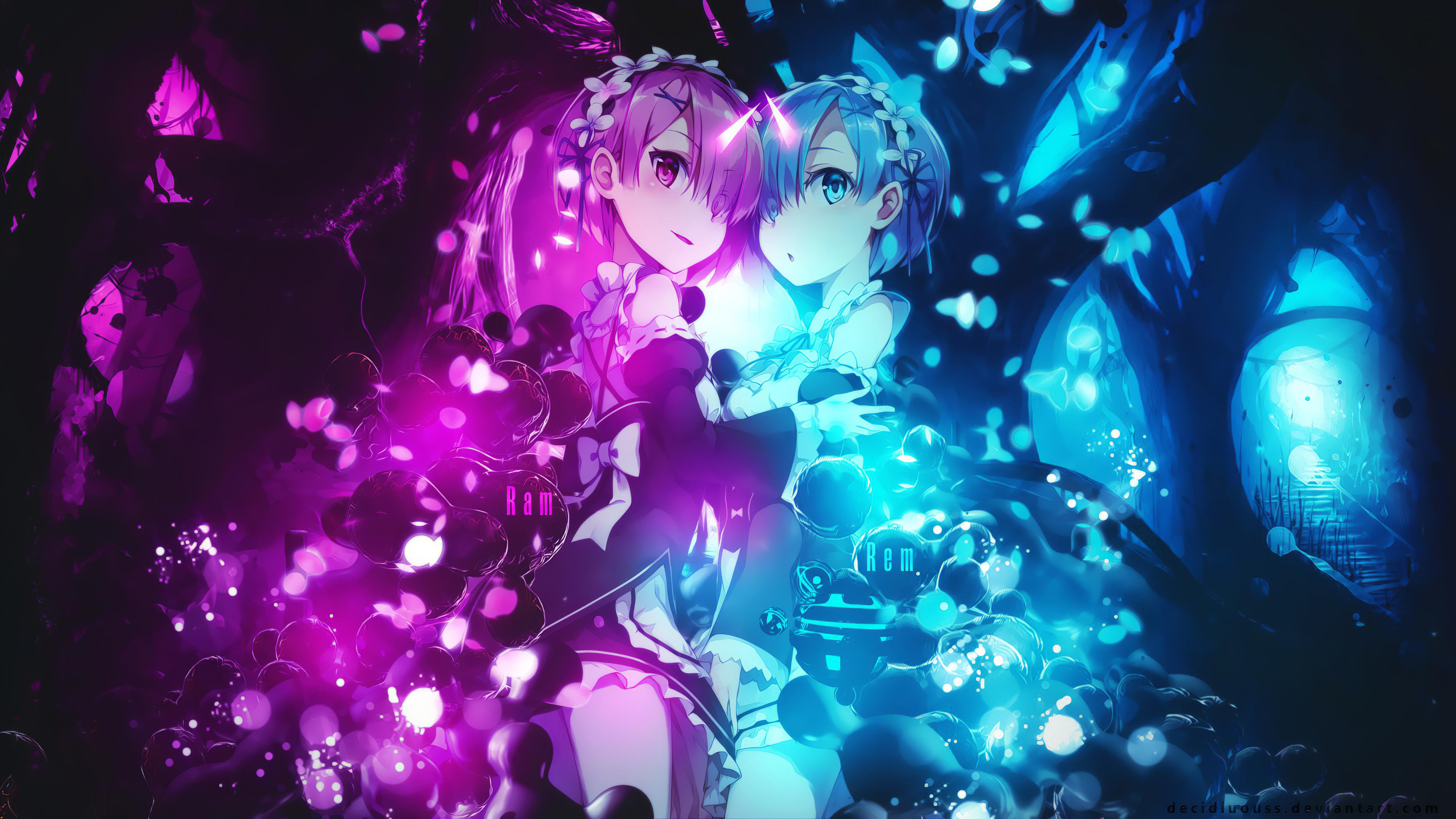 3840x2160 Rem&Ram, Re:Zero. [3840 x 2160]