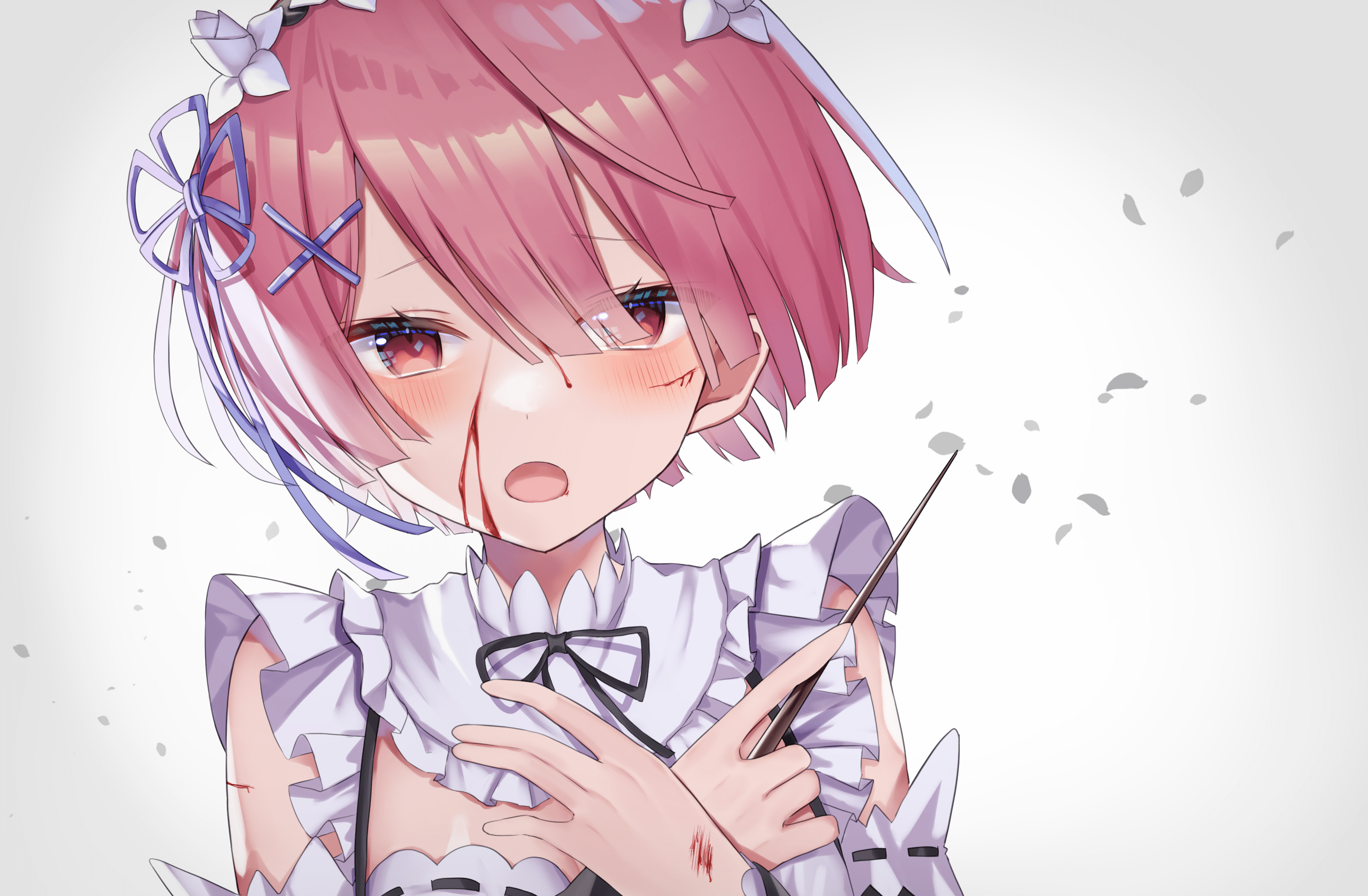 2660x1743 Download Ram (Re:ZERO) Anime Re:Zero Life In Another World HD Wallpaper by フローラル納豆x1743