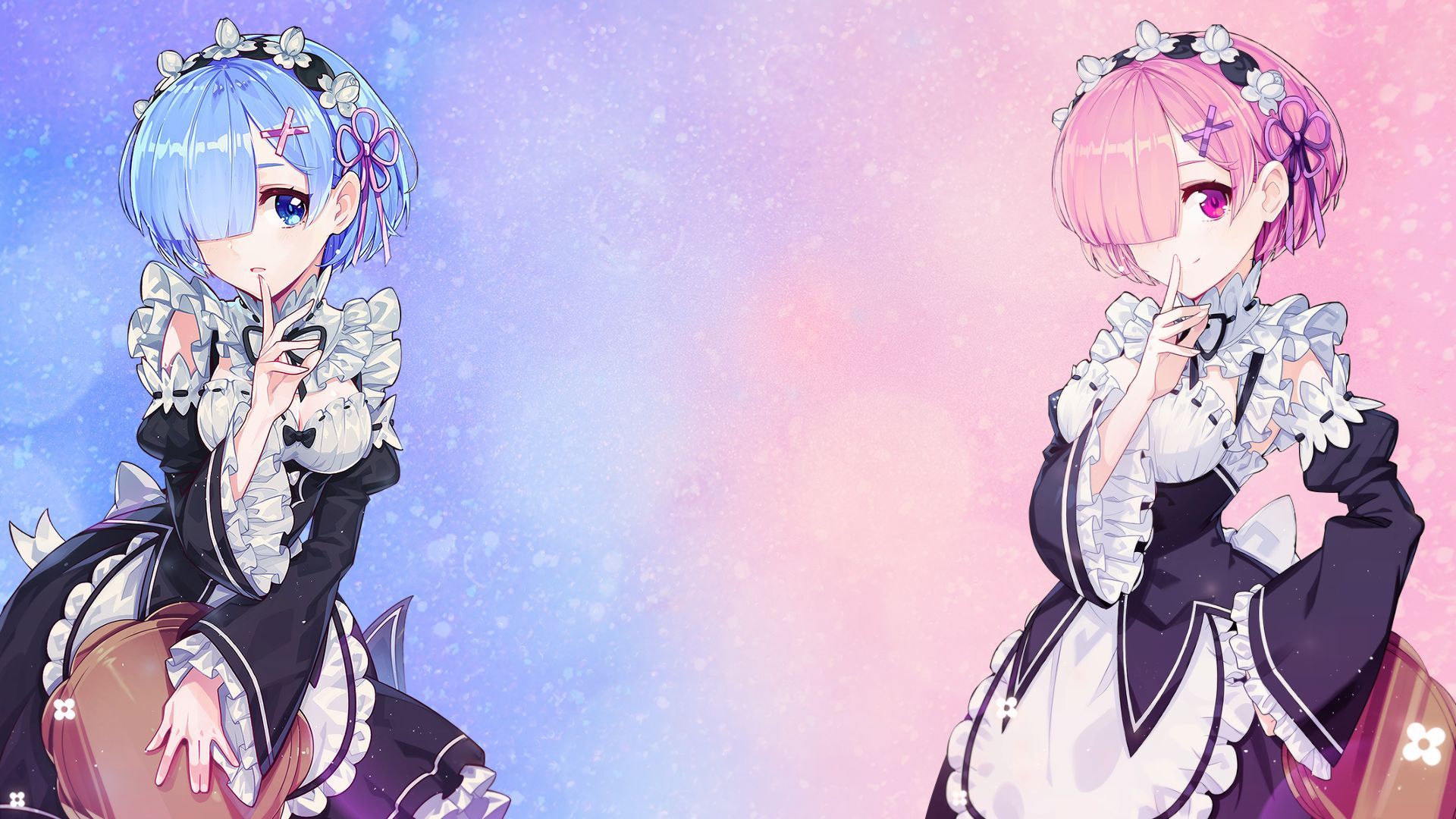 1920x1080 Desktop wallpaper: Re:zero Starting Life In Another World, Anime, Ram (Re: zero), Rem (Re:zero) 4K free download for PC. 828741
