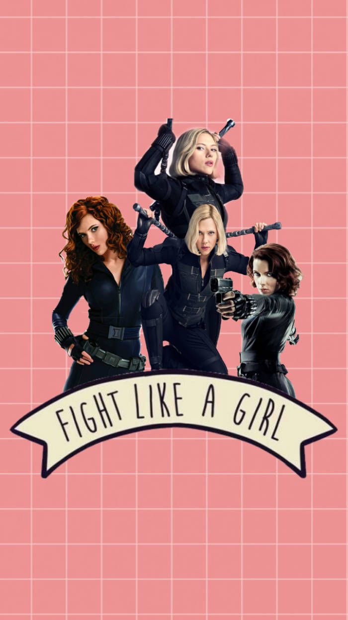 700x1246 Download Black Widow Fight Like A Girl Marvel Aesthetic Wallpaper