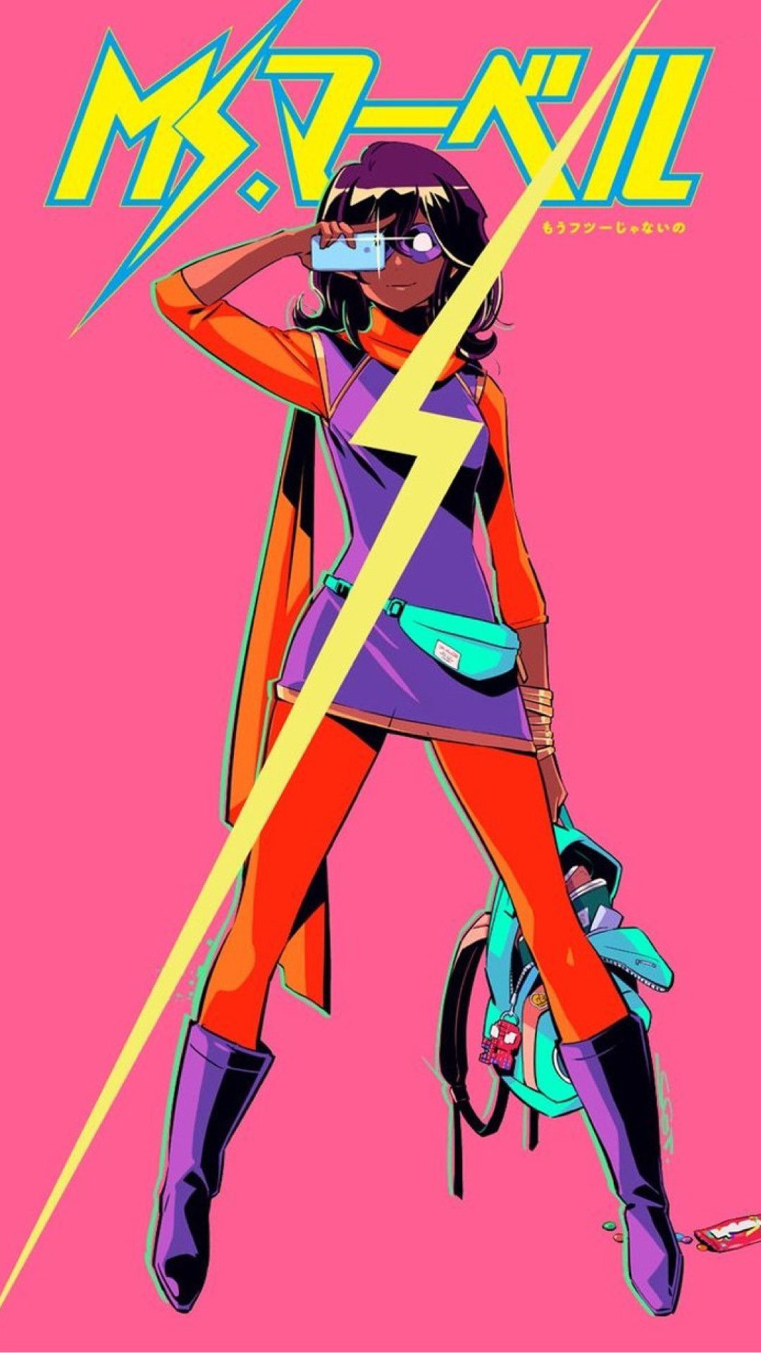1080x1920 Ms Marvel Wallpaper