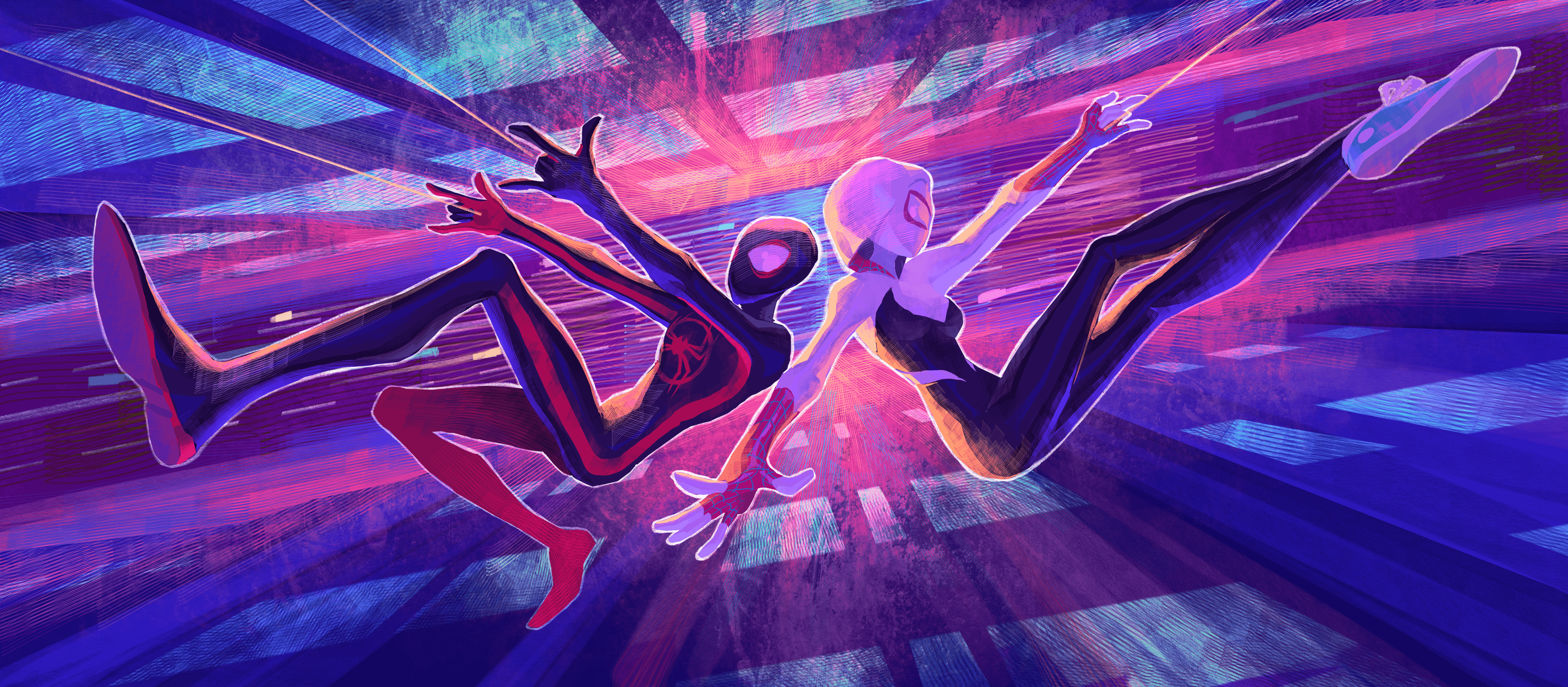 4782x2097 Gwen Stacy Falling Wallpaper