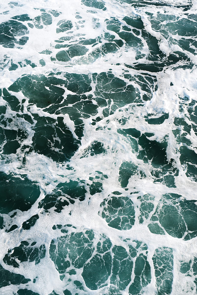 800x1198 Teal sea waves, HD phone wallpaper