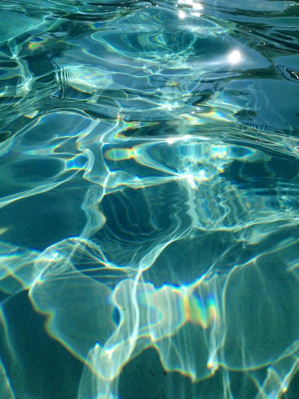 960x1280 Download Refreshing Underwater Light Aesthetic Teal Wallpaper