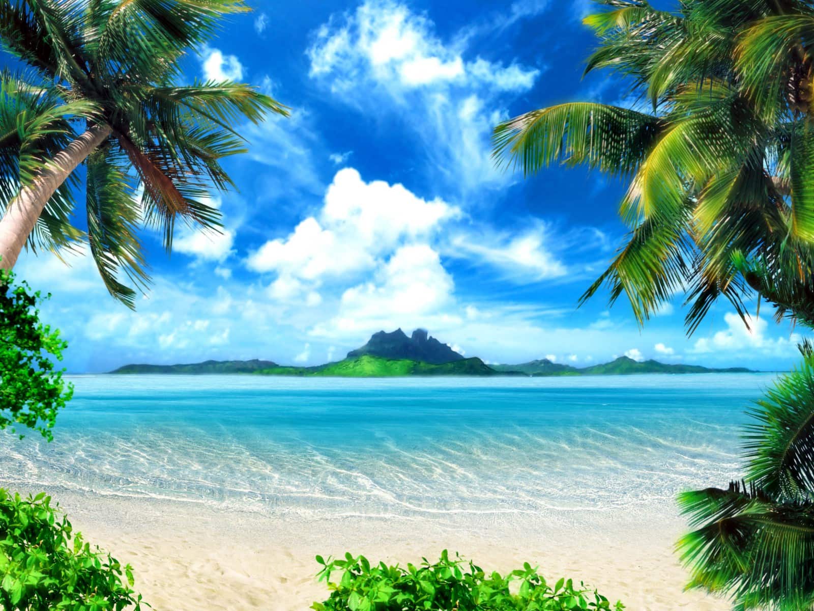 1600x1200 XXL Photo Wallpaper Mural Island Paradies Beach Ocean
