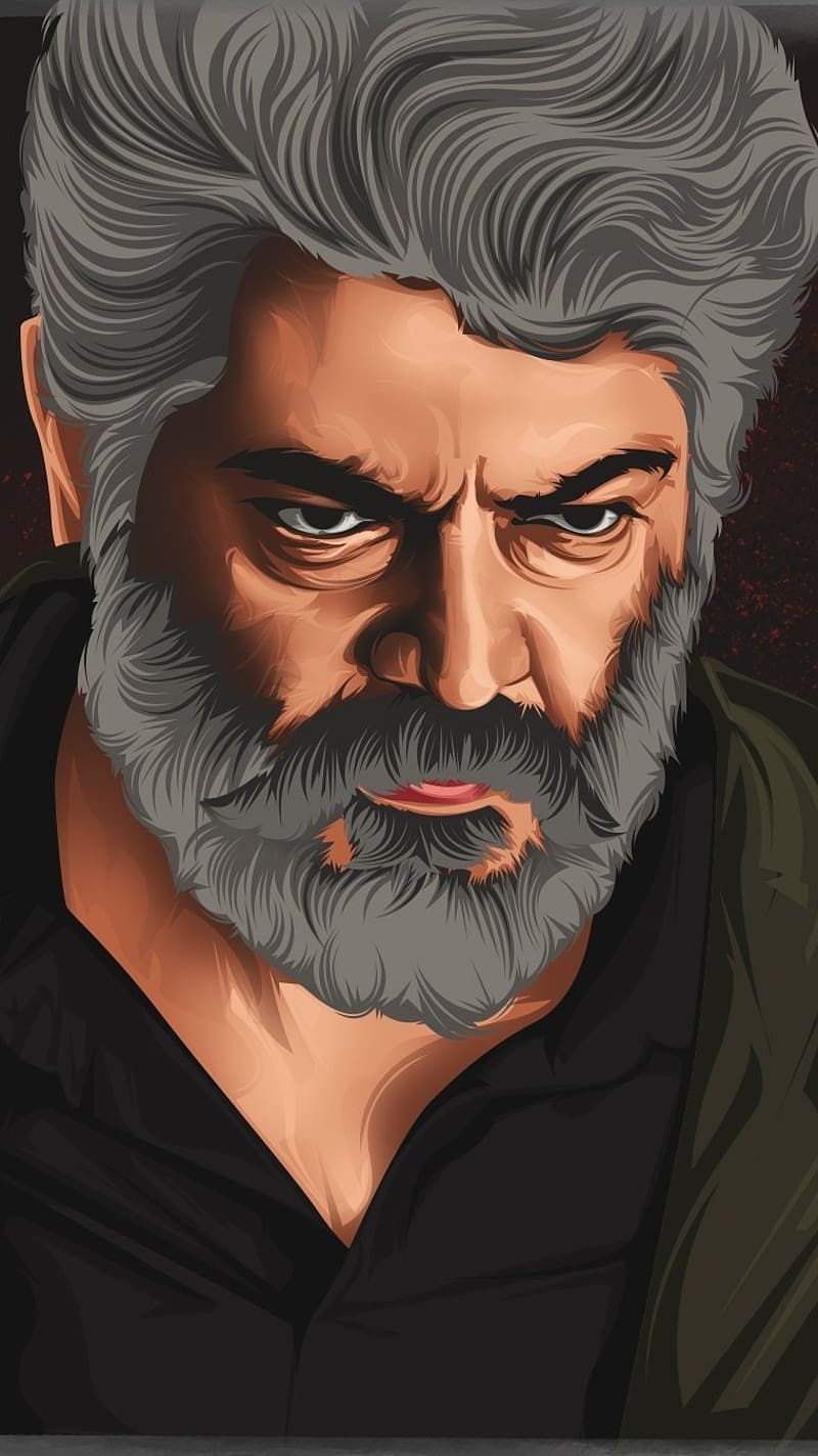 800x1423 Thala Ajith, Painting Work, art work, south indian, actor, HD phone wallpaper