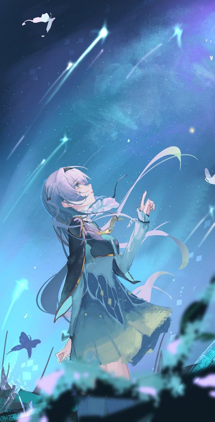 736x1440 Firefly aesthetic wallpaper. Firefly hsr wallpaper, Firefly animated wallpaper, Firefly honkai star rail