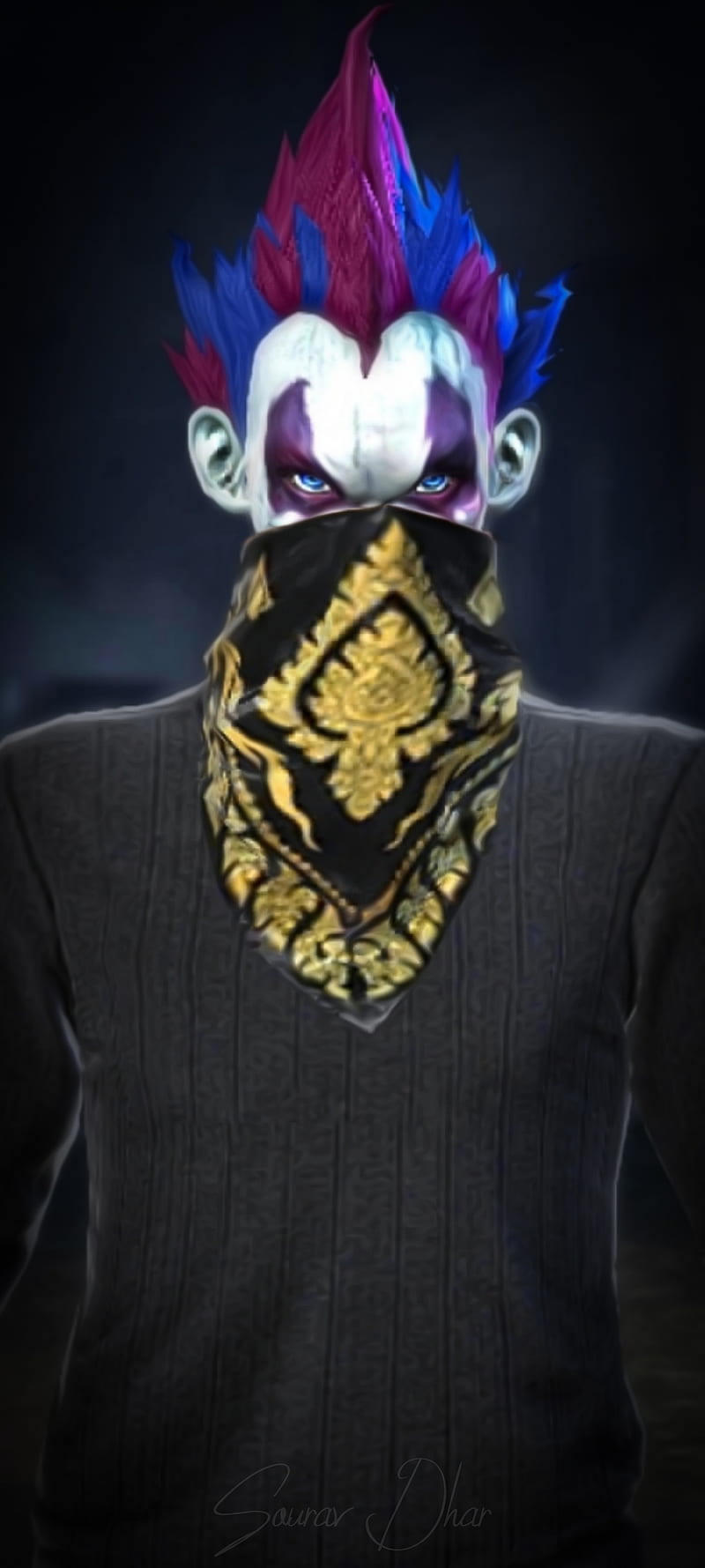 800x1779 Joker in Masks, alok, alok and joker, alok, dj alok, dj alok, ff, fire, fire, HD phone wallpaper