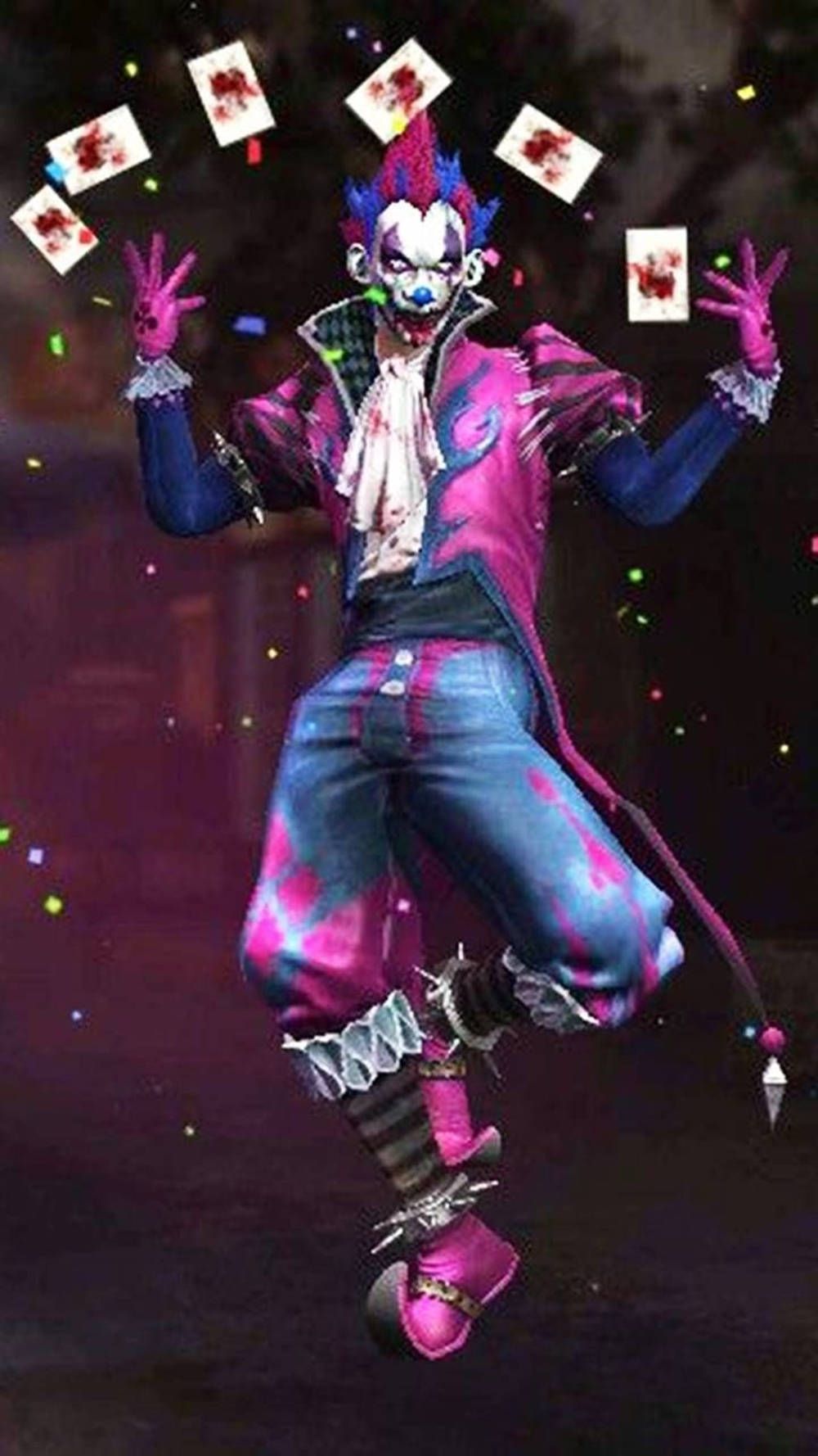1000x1778 Download Free Fire Purple Joker Wallpaper