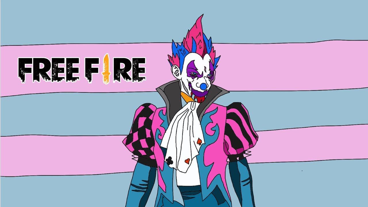 1280x720 Download Free Fire Joker Digital Art Wallpaper