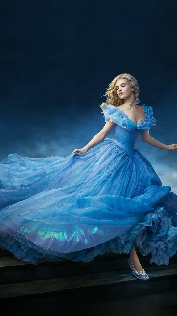 750x1334 Cinderella Dress Blue Art iPhone 8 Wallpaper Free Download