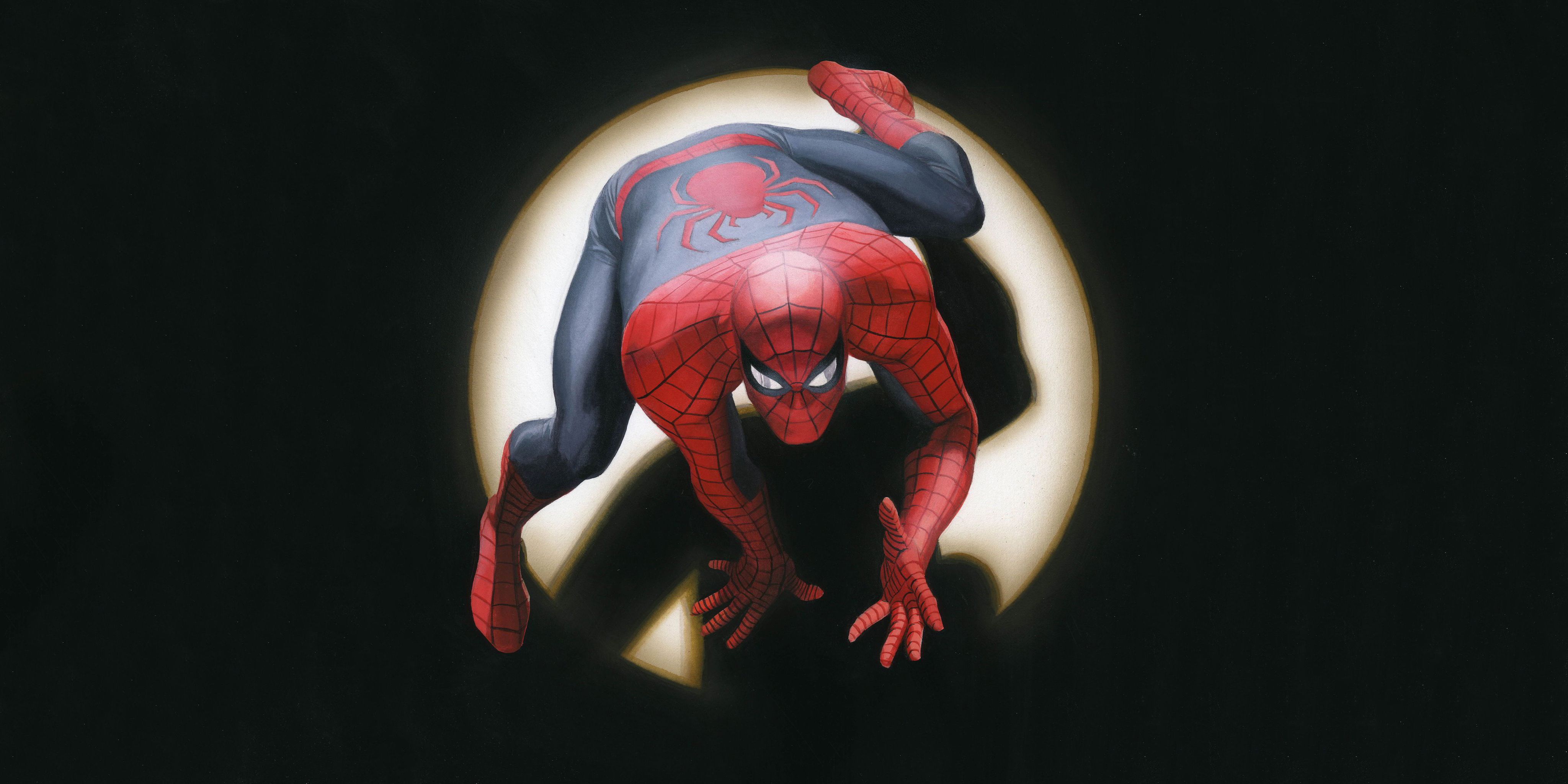 4096x2048 Spider Man 2K Quad HD: Peter Parker Comic Wallpaper By Alex Rossx2048