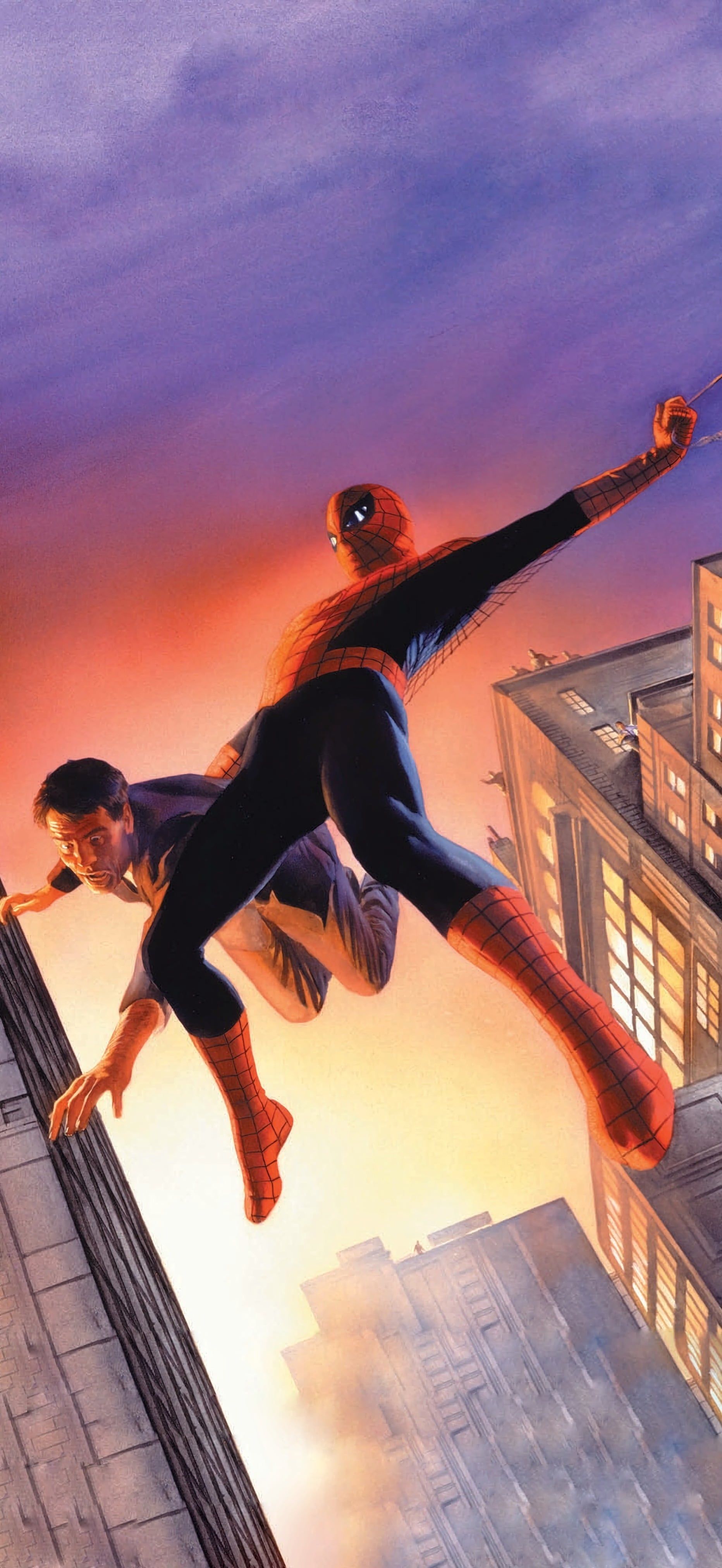 1864x4048 Spider Man Wallpaper (by Alex Ross)