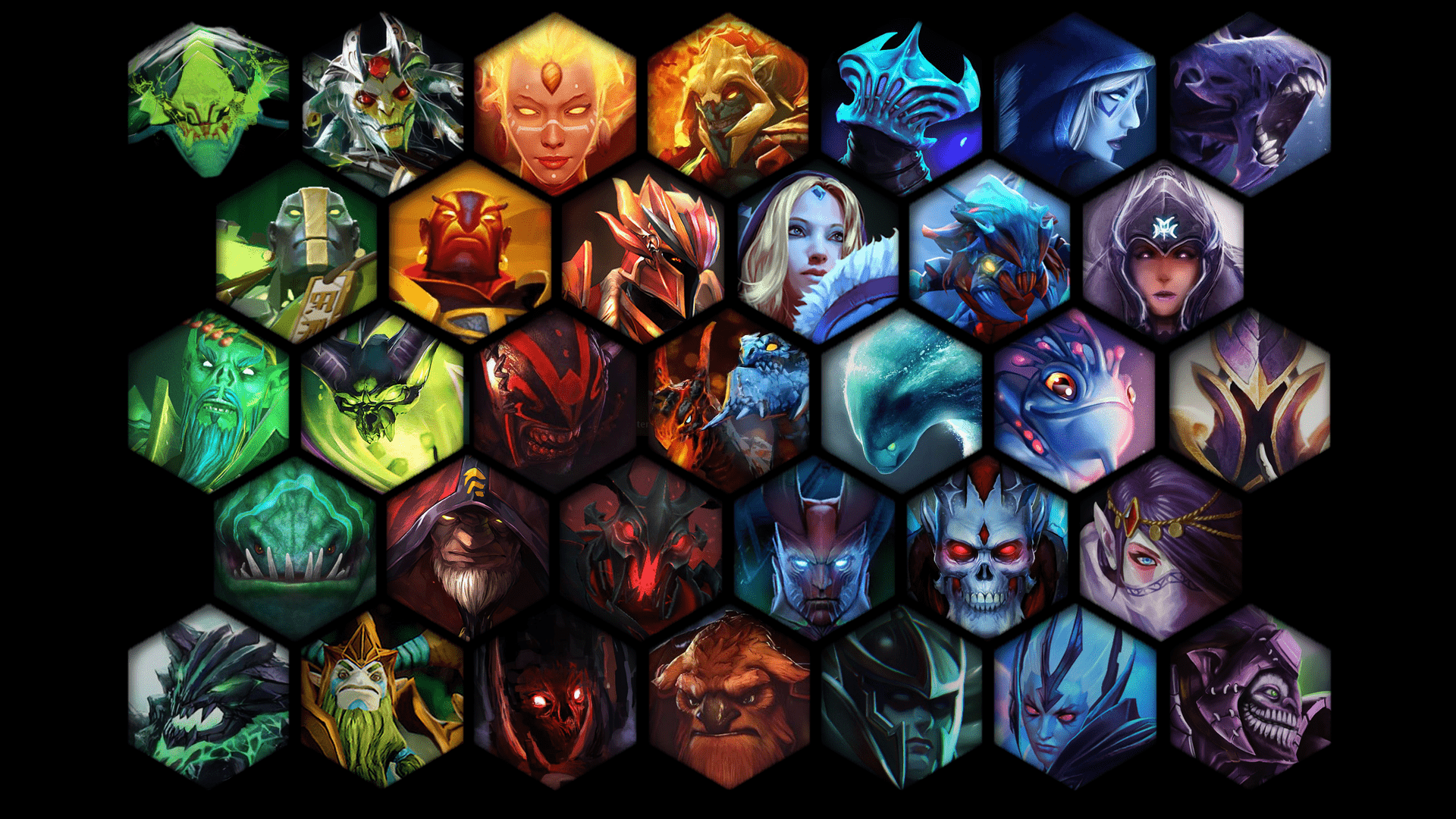 1920x1080 Stunning HD Wallpaper of DotA 2 Heroesx1080