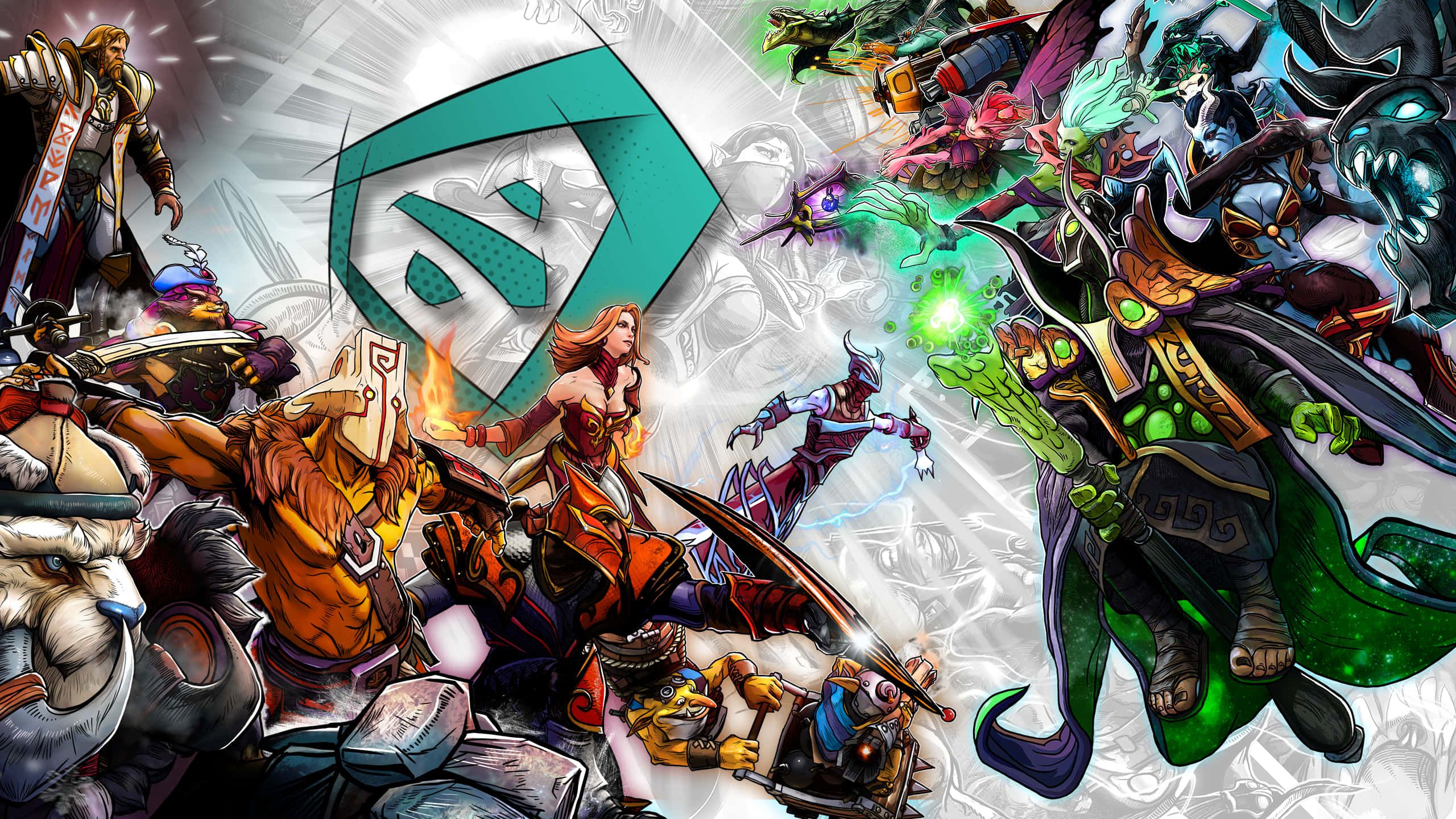 2560x1440 Dota 2 Heroes Wallpaper