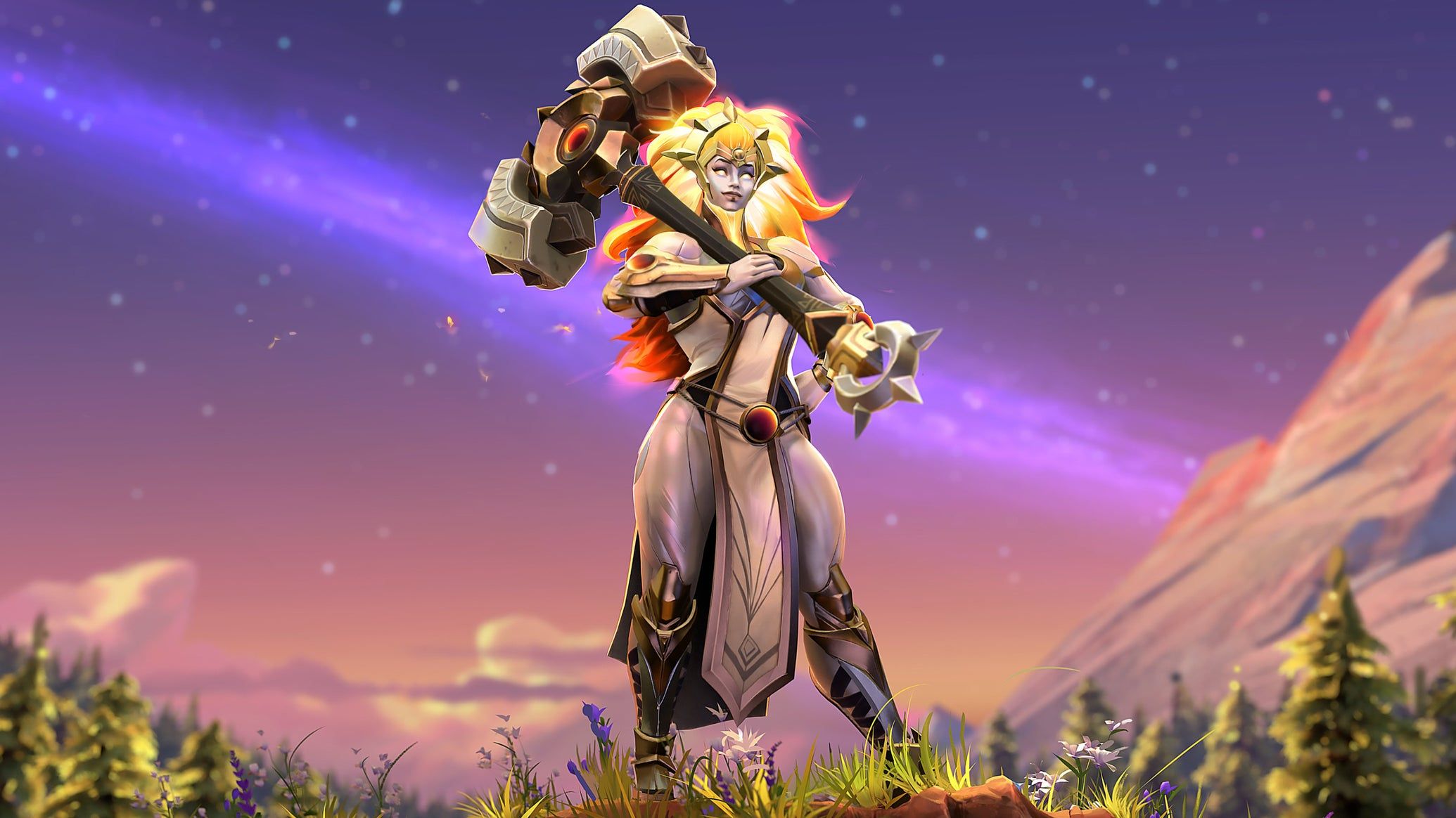2070x1164 Dota 2's new wizard is a giant lady with a giant hammer. Rock Paper Shotgun