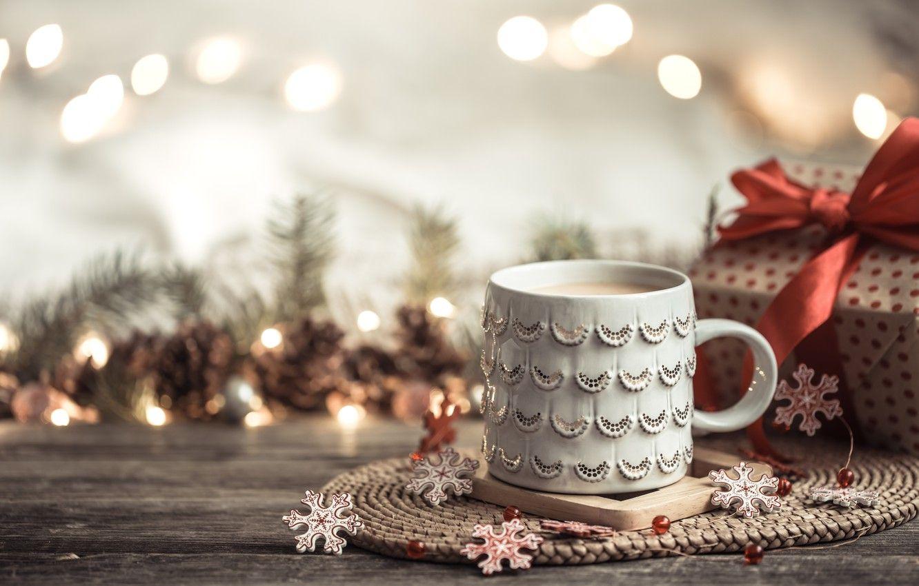 1332x850 Wallpaper Christmas, Cup, hot chocolate image for desktop, section настроения