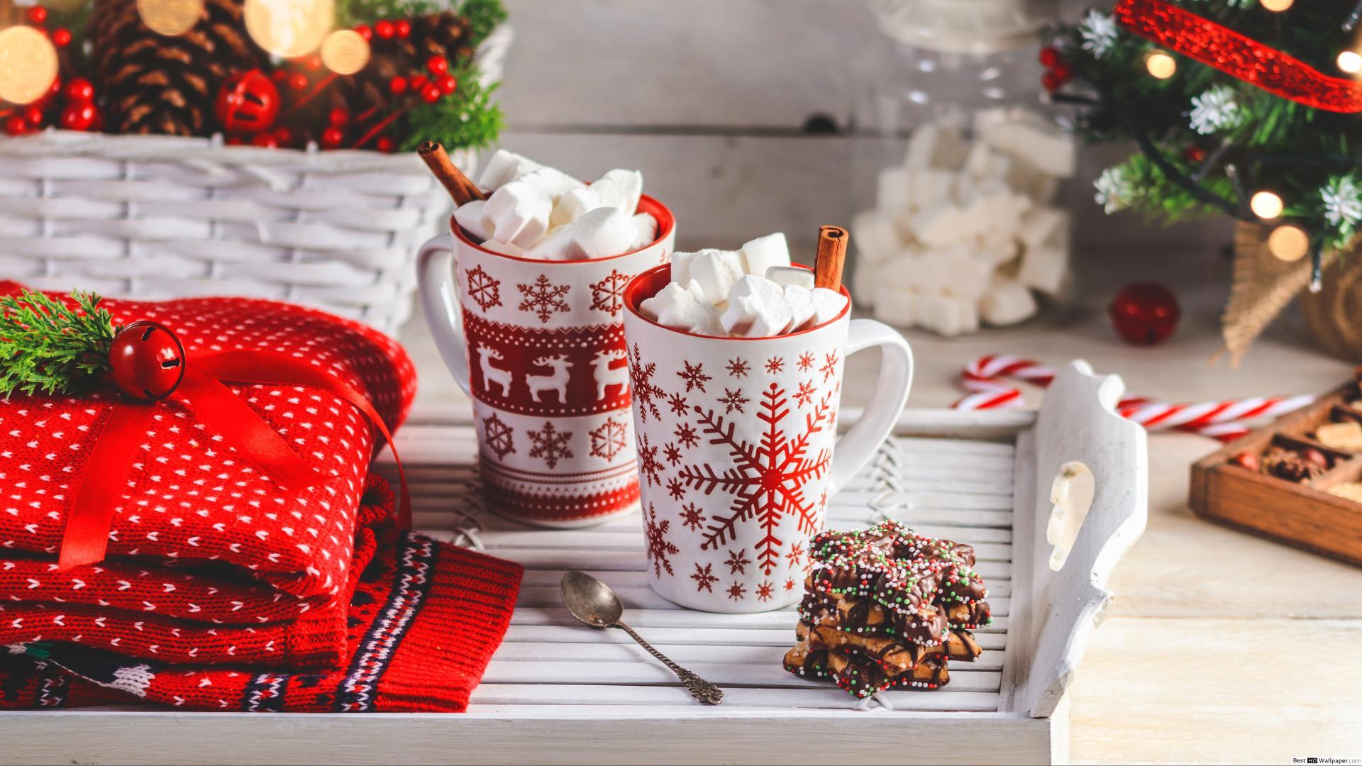 1920x1080 It's all about hot cocoa and cookies on Christmas HD wallpaper download