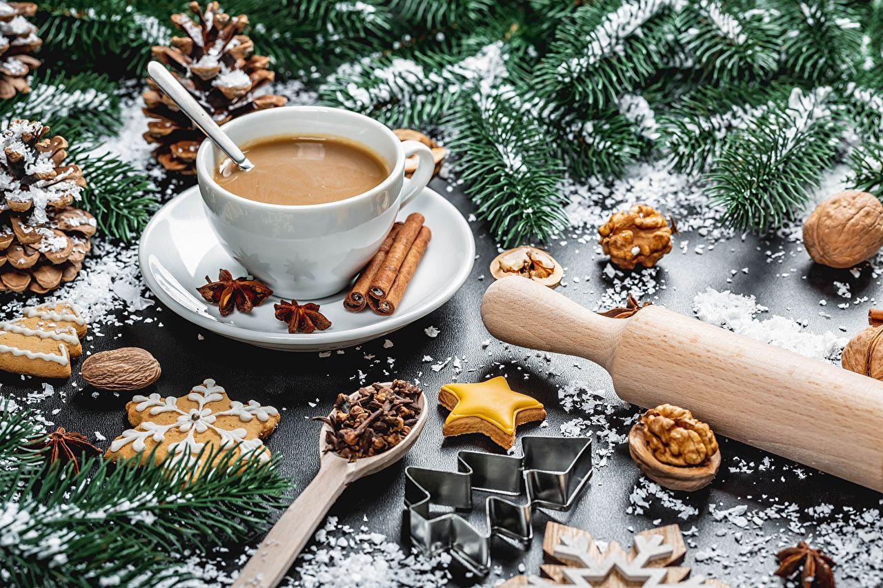 1280x853 Desktop Wallpaper New year Hot chocolate drink Star anise Illicium