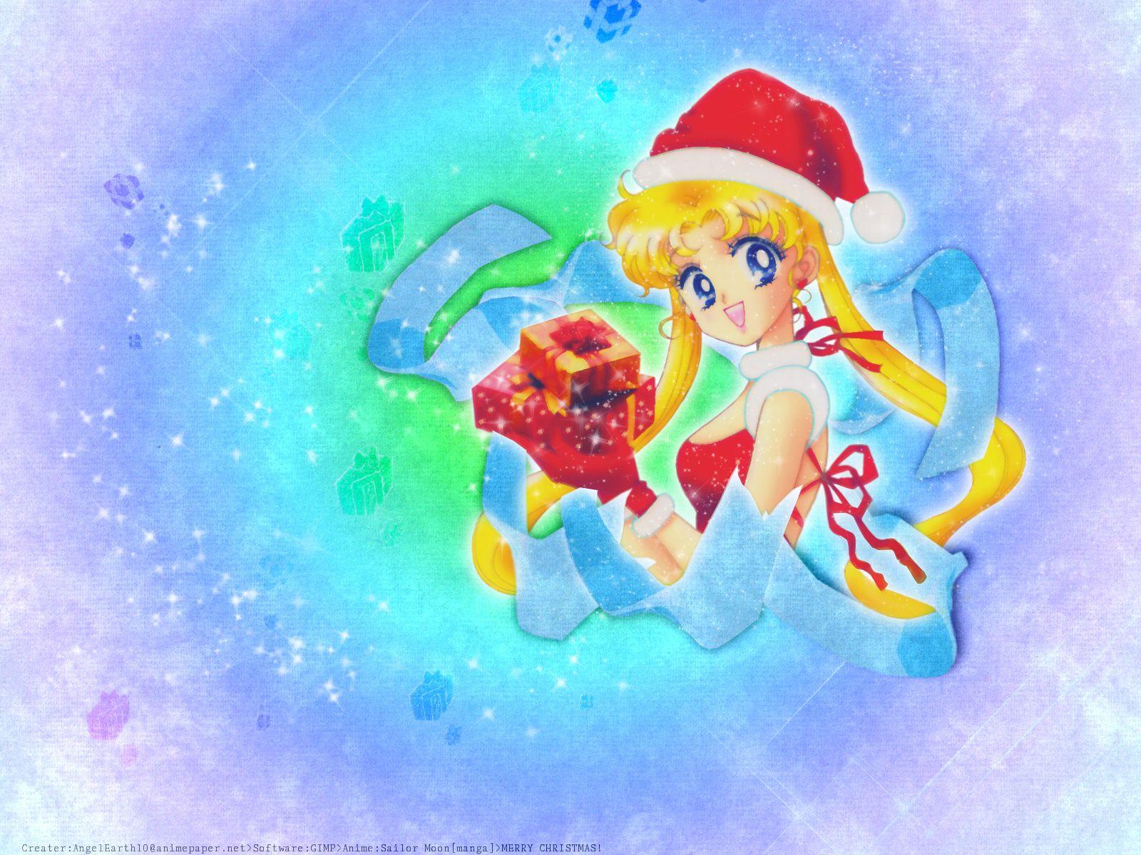 1600x1200 Bishoujo Senshi Sailor Moon Wallpaper: 'Santa Moon'