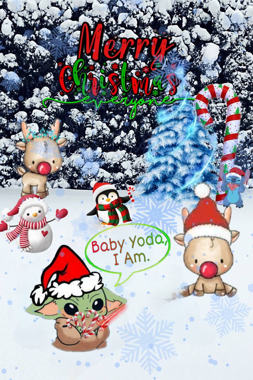 853x1280 Christmas Baby Yoda wallpaper