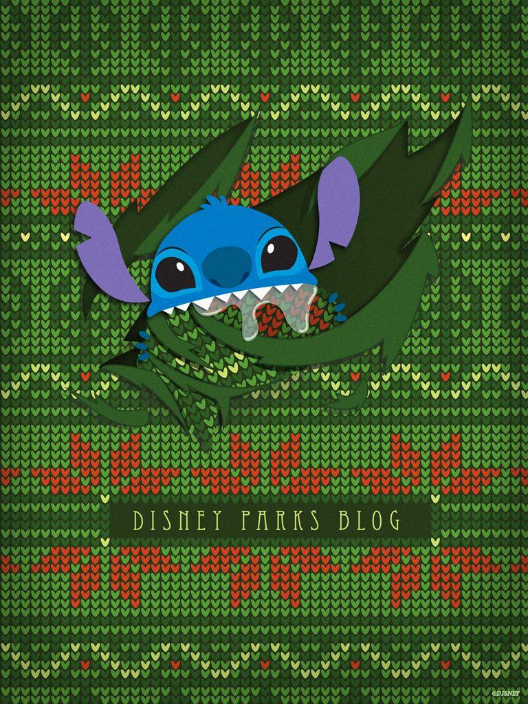 768x1024 Ugly Christmas Sweater Wallpaper featuring Stitch