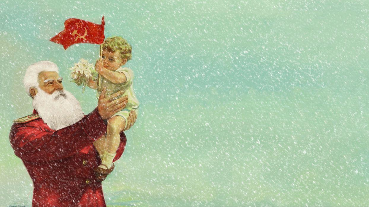 1244x700 Santa Christmas Drawing Communist Baby Child wallpaperx1080