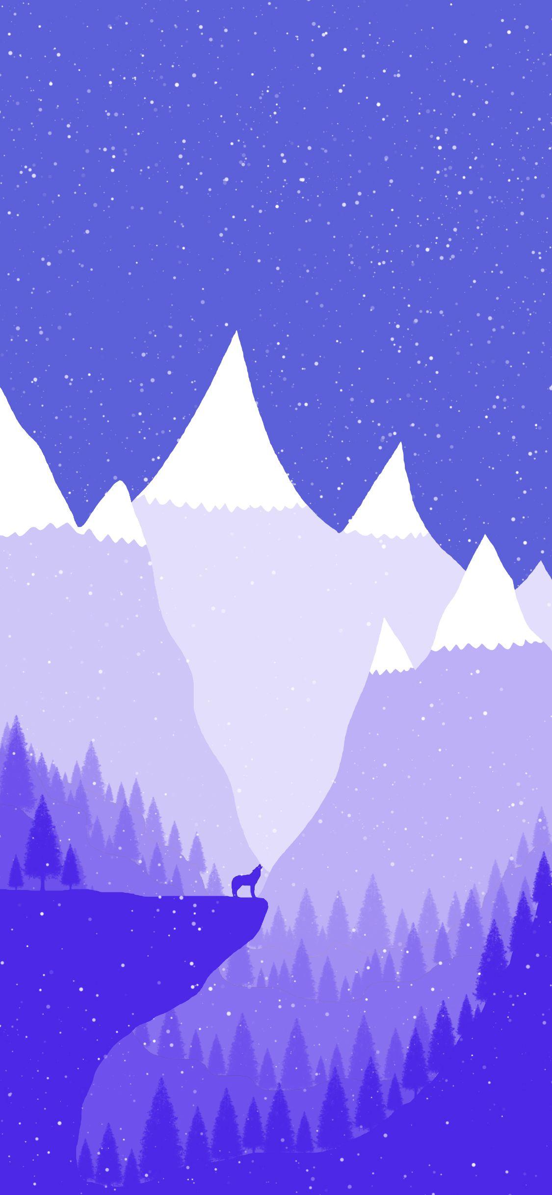 1125x2436 iPhone Christmas Wallpaper Drawing