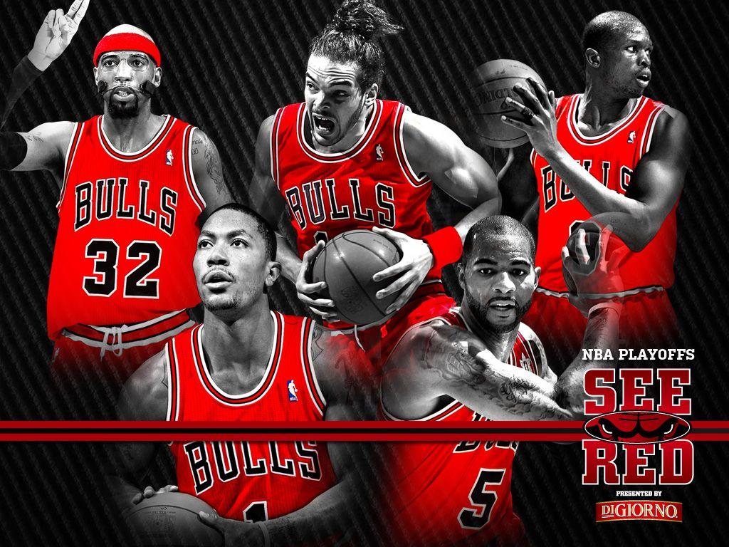 1024x768 Playoffs: See Red Wallpaper