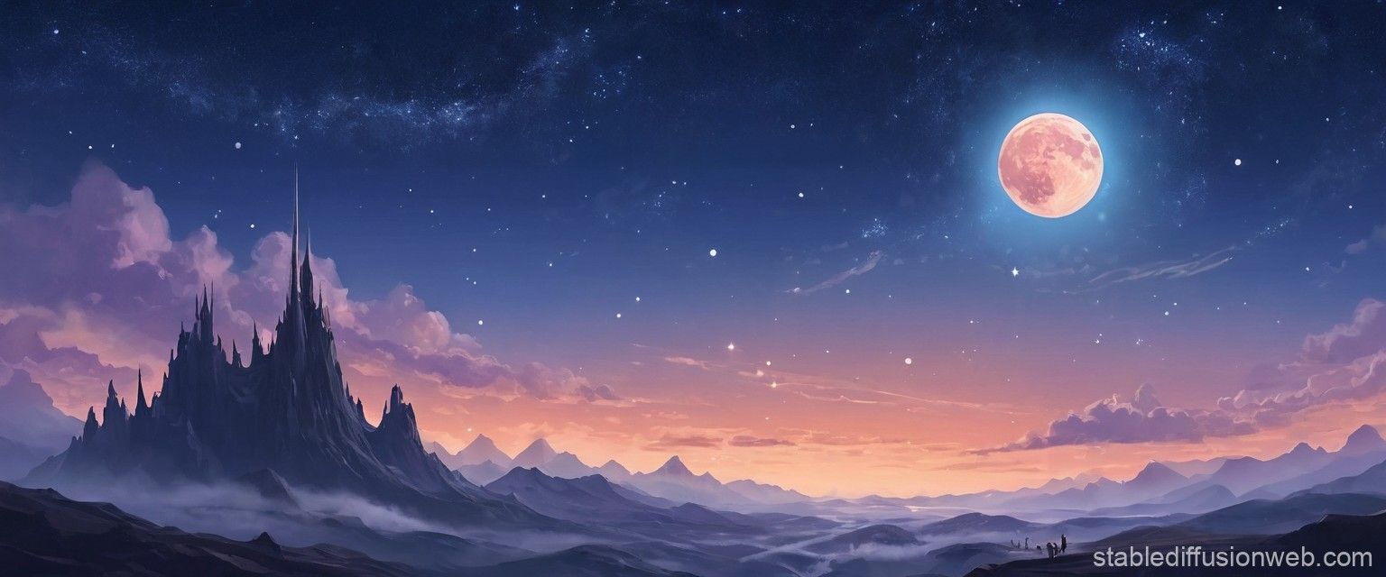 1536x640 Velaris Night Court Desktop Wallpaper. Stable Diffusion Online