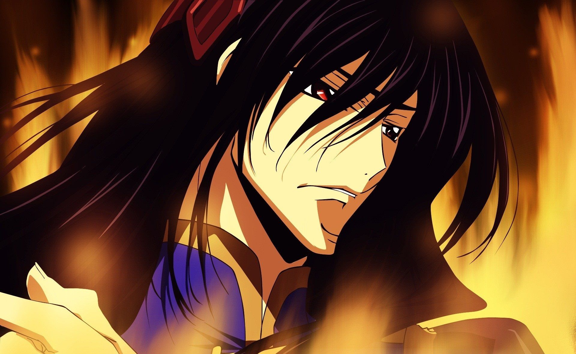 1920x1180 Wallpaper cloak, guy, Takahiro Kimura, face, art, Code Geass, long hair, Code Geass for mobile and desktop, section сёнэн, resolution 1920x1180