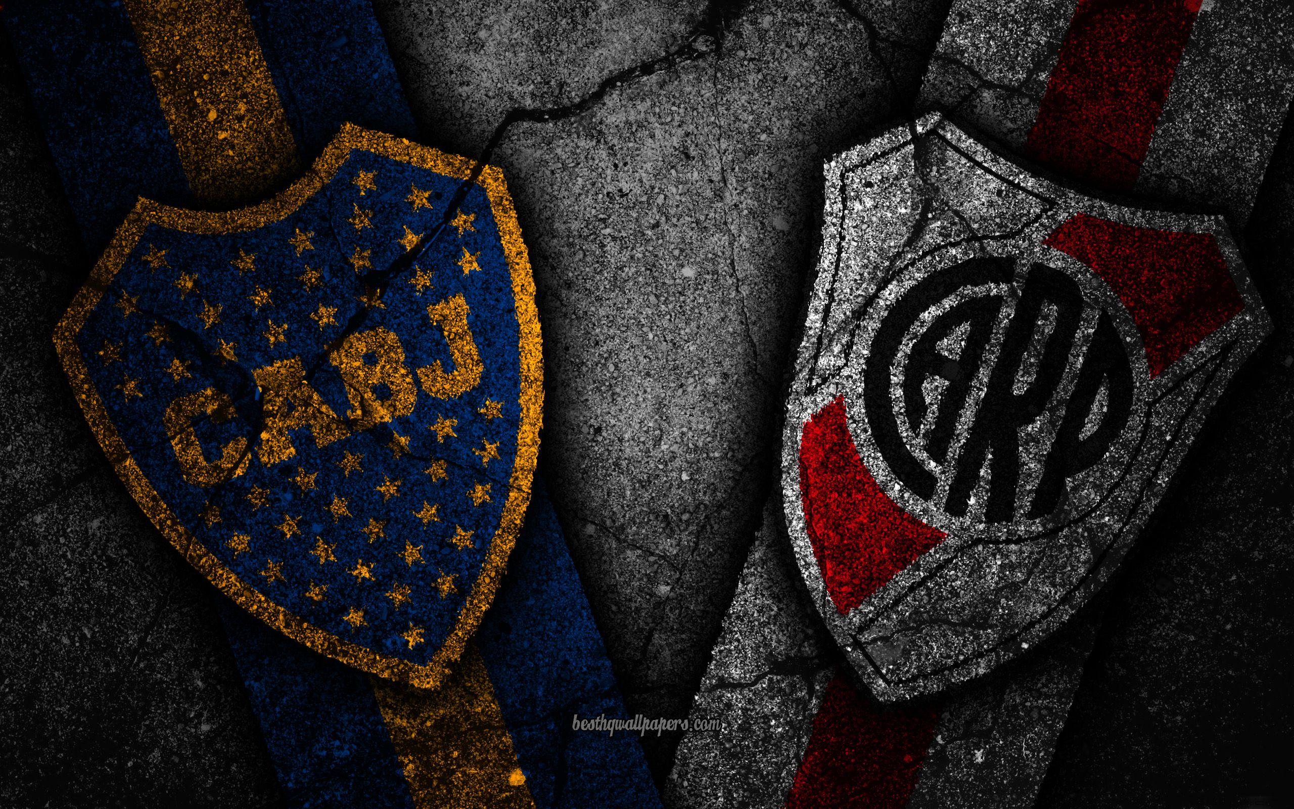 2560x1600 Download wallpaper Boca Juniors vs River Plate, Copa Libertadores Final, creative, Boca Juniors FC, River Plate FC, black stone for desktop with resolution 2560x1600. High Quality HD picture wallpaper