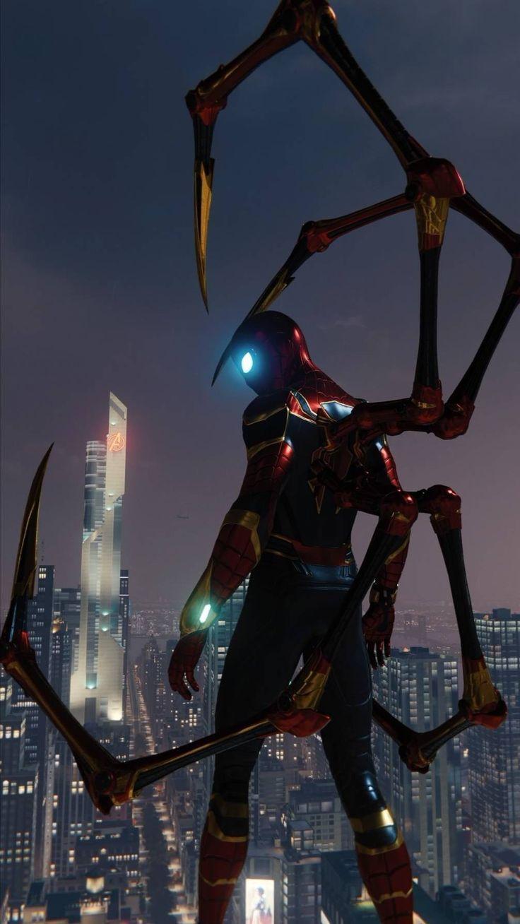 736x1308 Iron Spider Suit Wallpaper