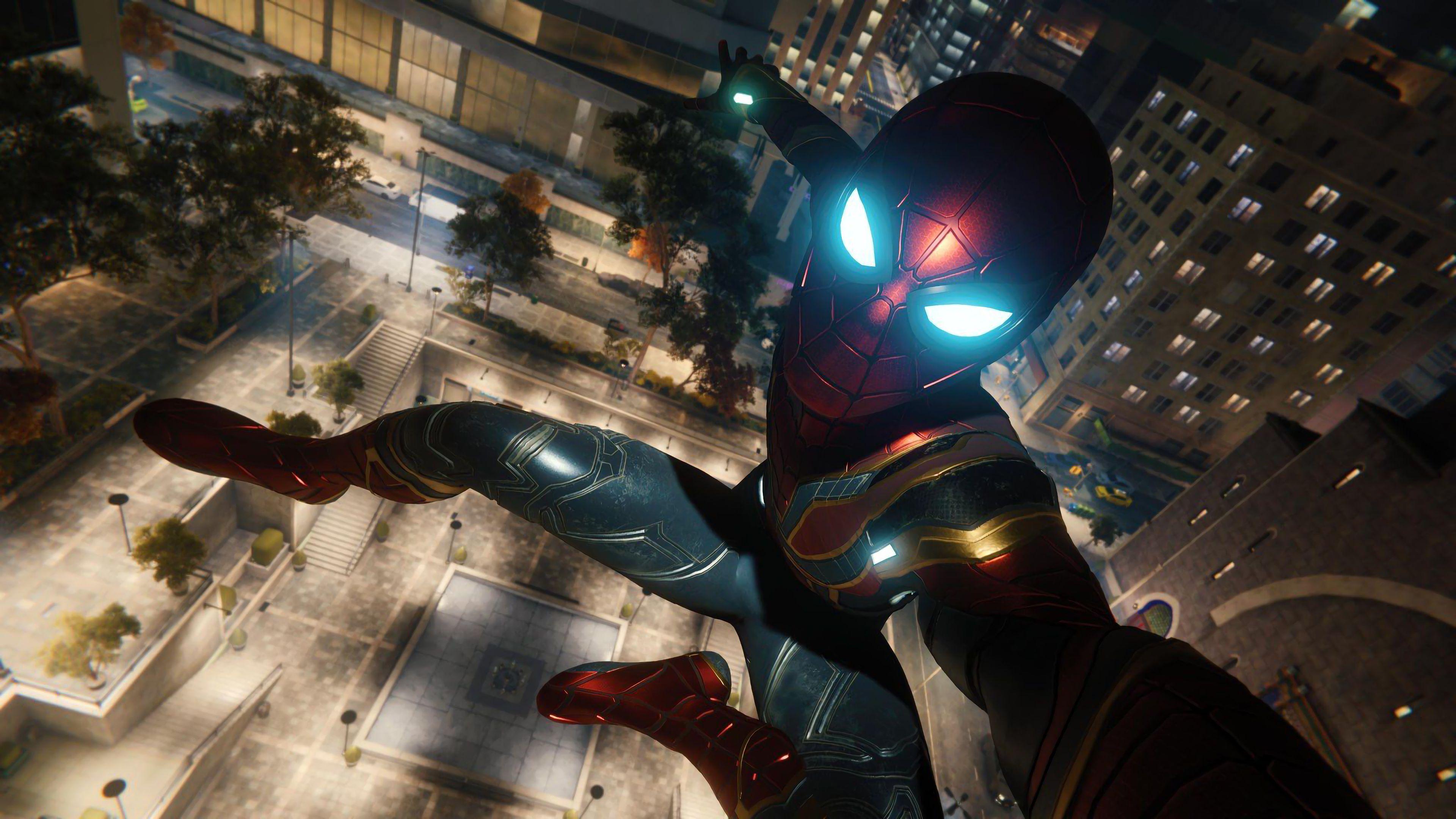 3840x2160 Spider Man PS4 Iron Spider Suit 4K