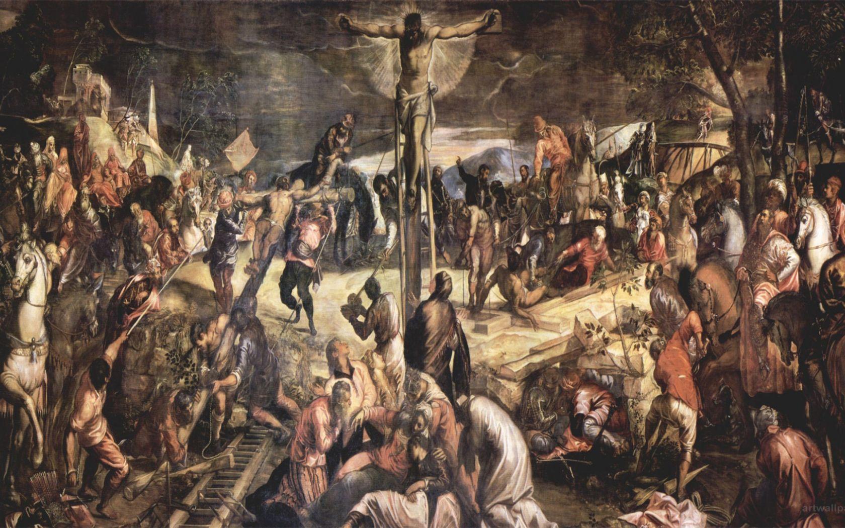 1680x1050 Free download Crucifixion Tintoretto Jacopo Wallpaper [1920x1080] for your Desktop, Mobile & Tablet. Explore Crucifixion Wallpaper. Jesus Crucifixion Wallpaper